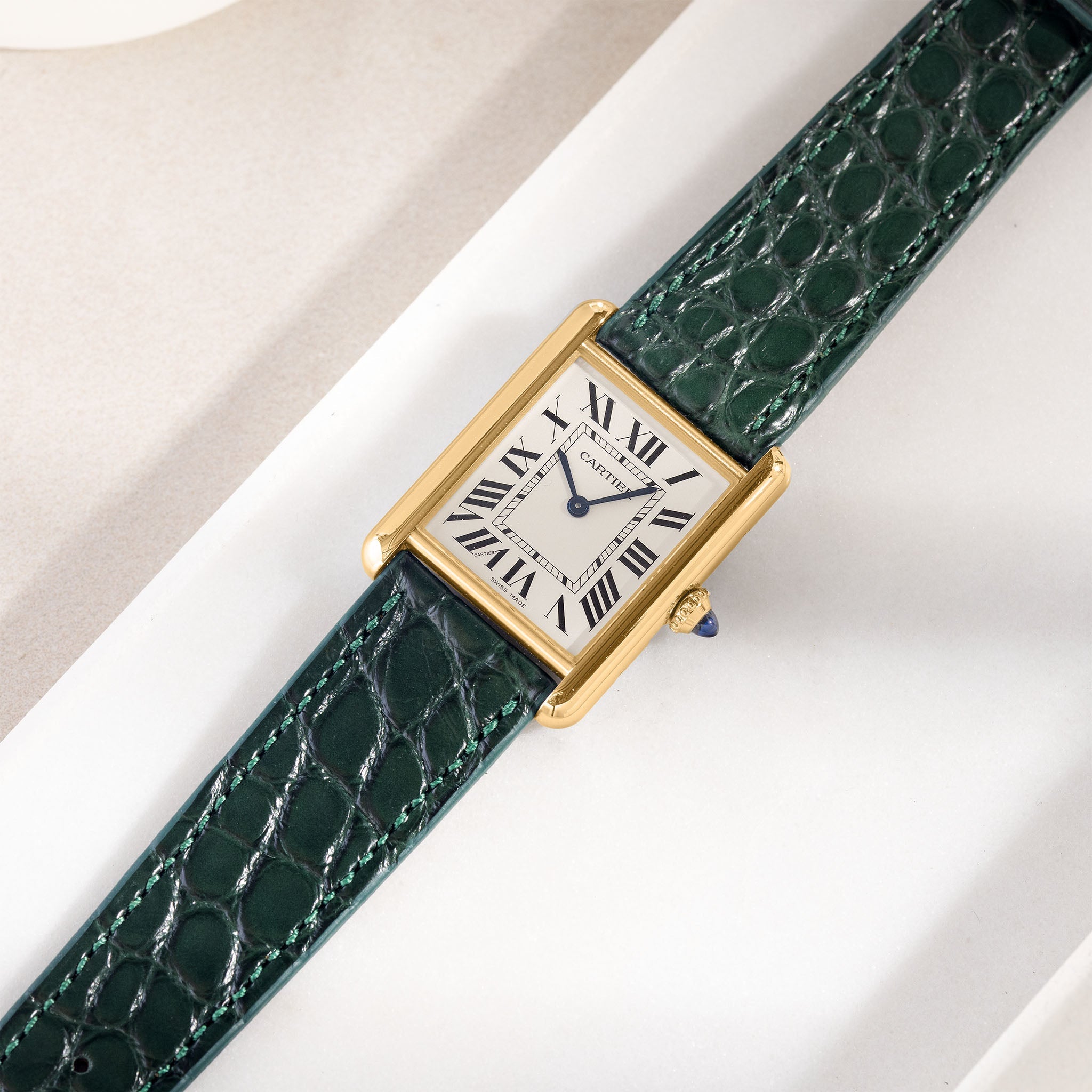 Green Alligator Leather Watch Strap