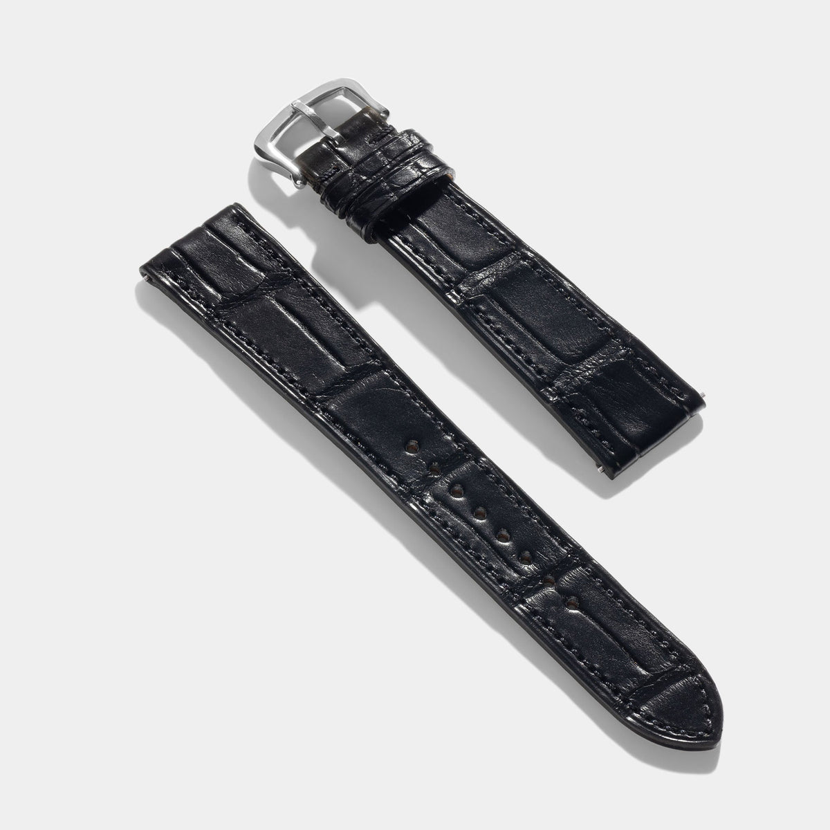 Strap for Cartier Tank Must (2021 - Today) - Premium Black Alligator