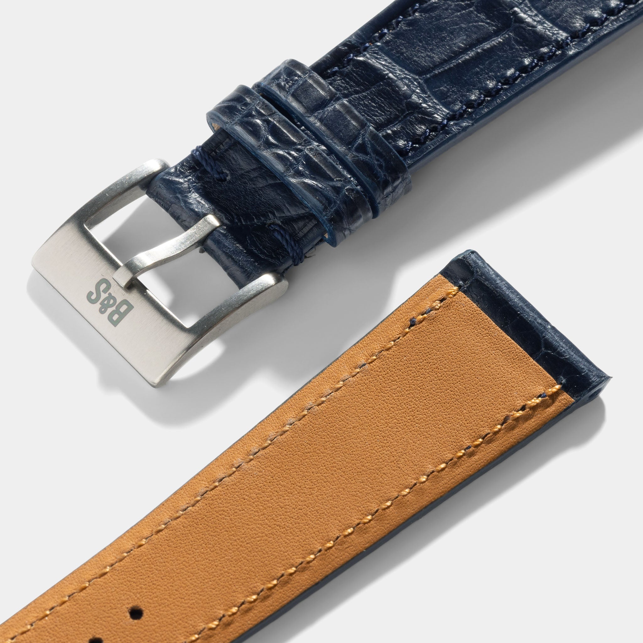 Premium Dark Blue Alligator Watch Strap