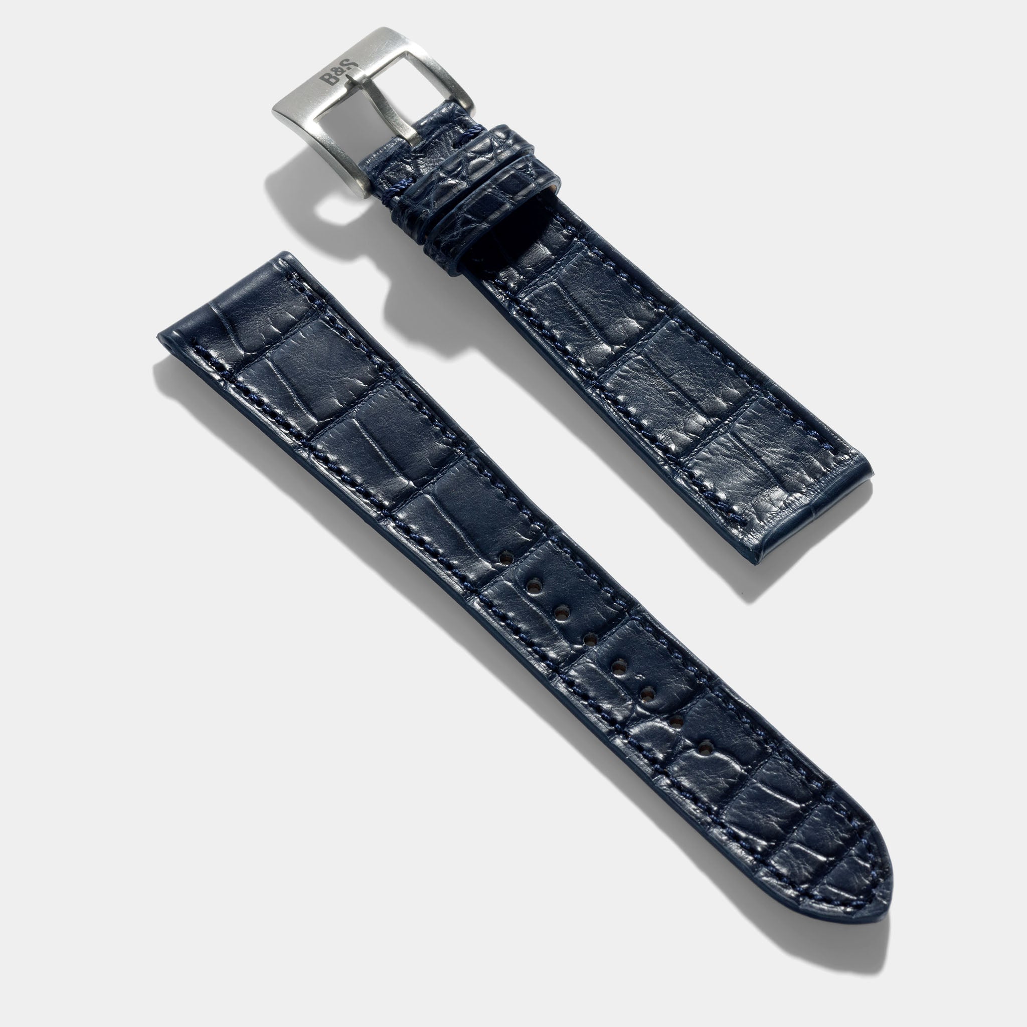 Premium Dark Blue Alligator Watch Strap