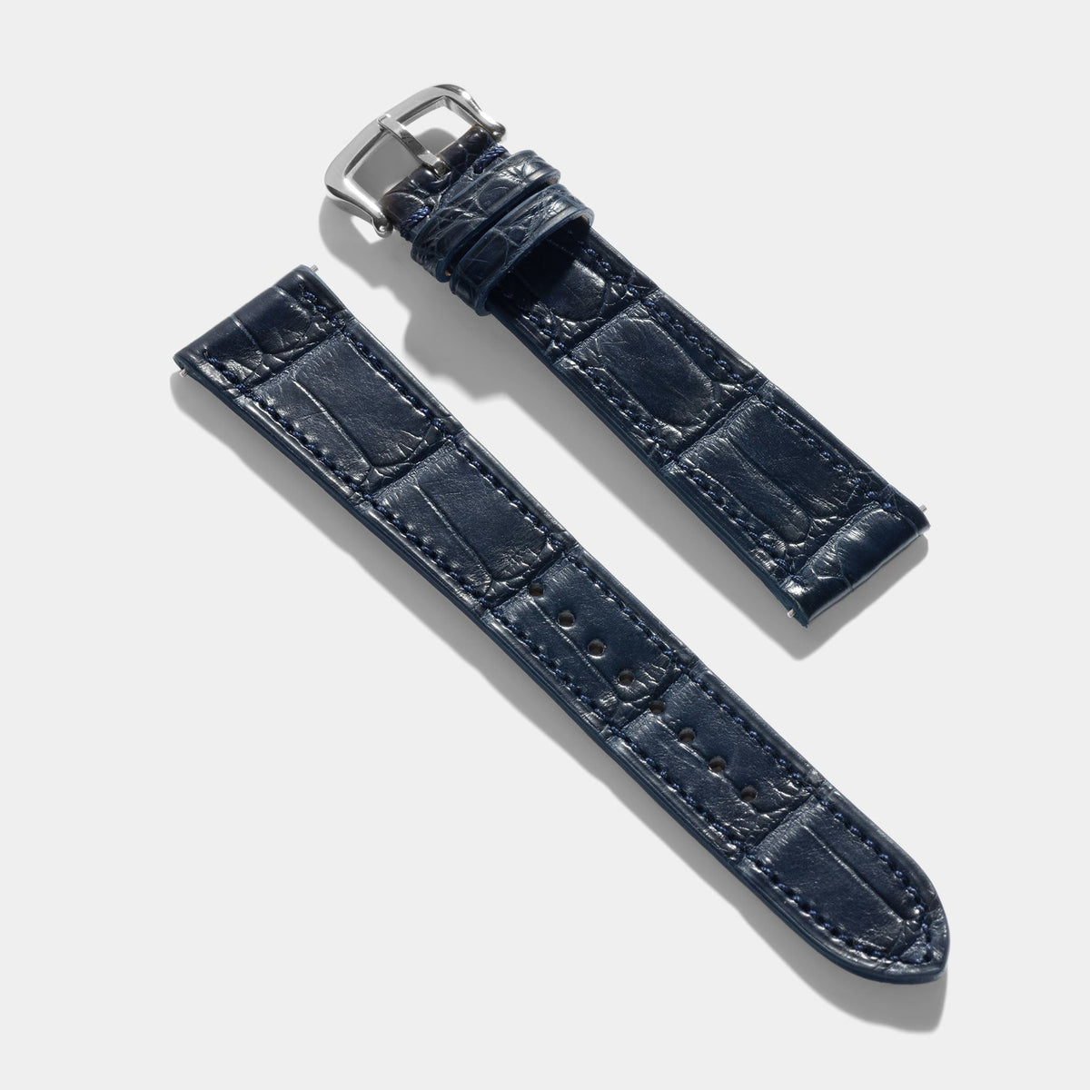 Strap for Cartier Tank Must (2021 - Today) - Premium Dark Blue Alligator