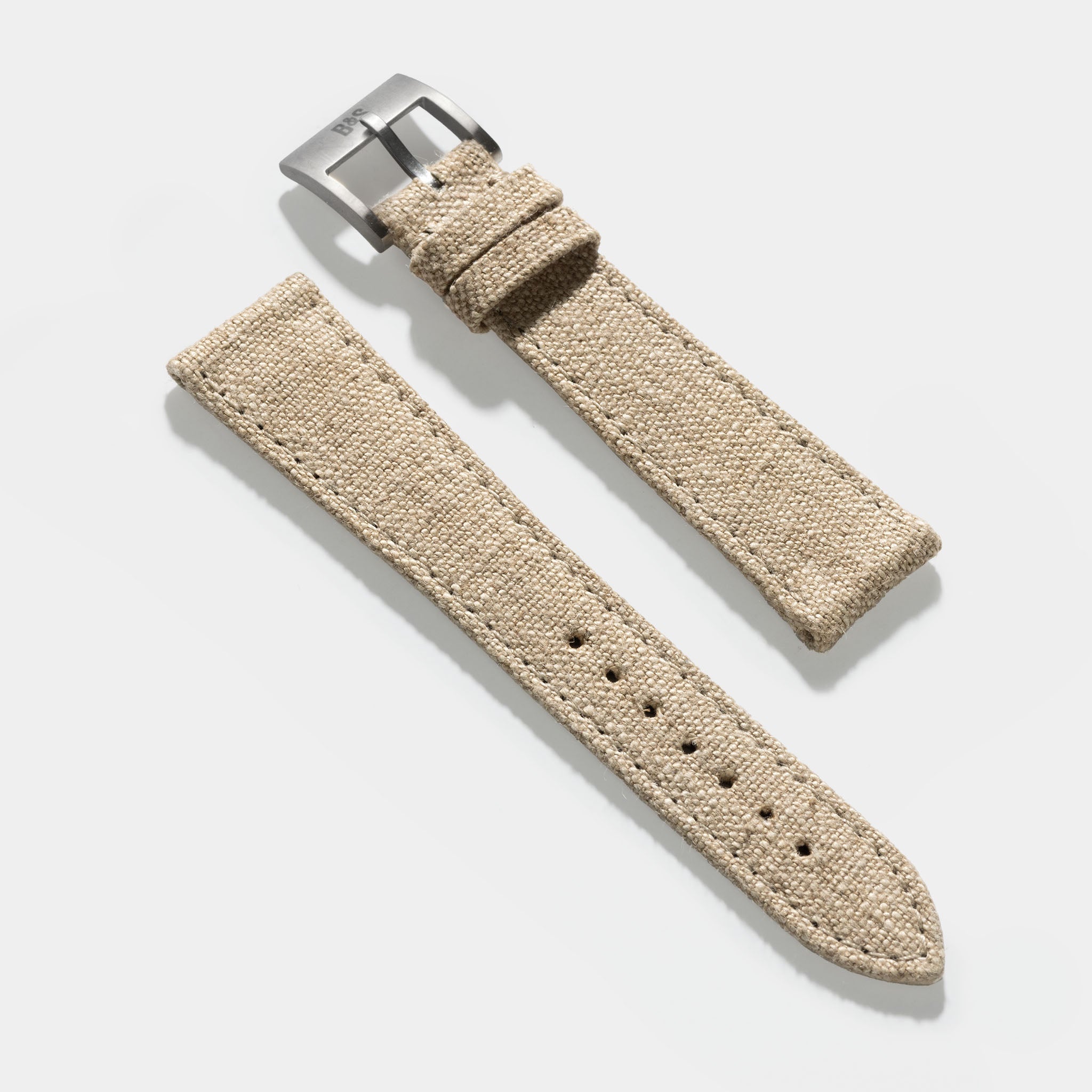 Linen Sand Canvas Watch Strap