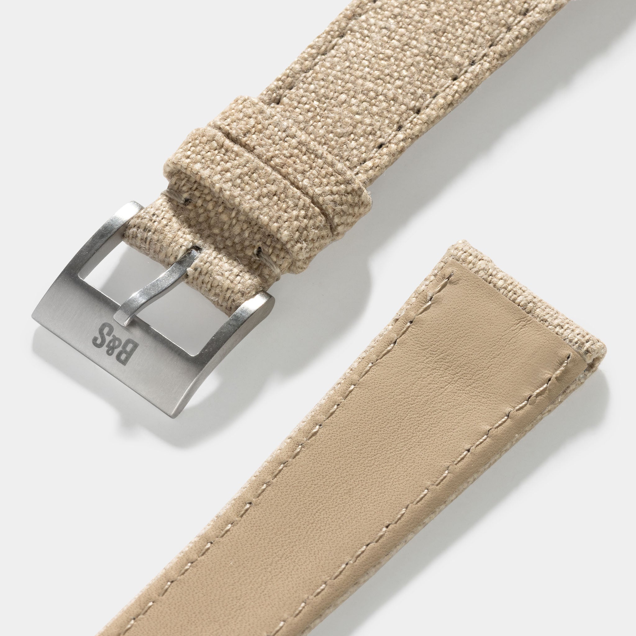 Linen Sand Canvas Watch Strap