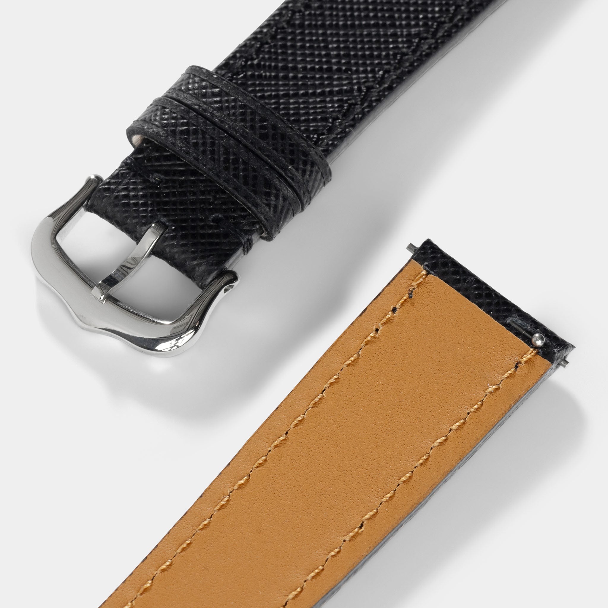 Uhrenarmband für Cartier Tank Must (2021-2024) - The Saffiano Black