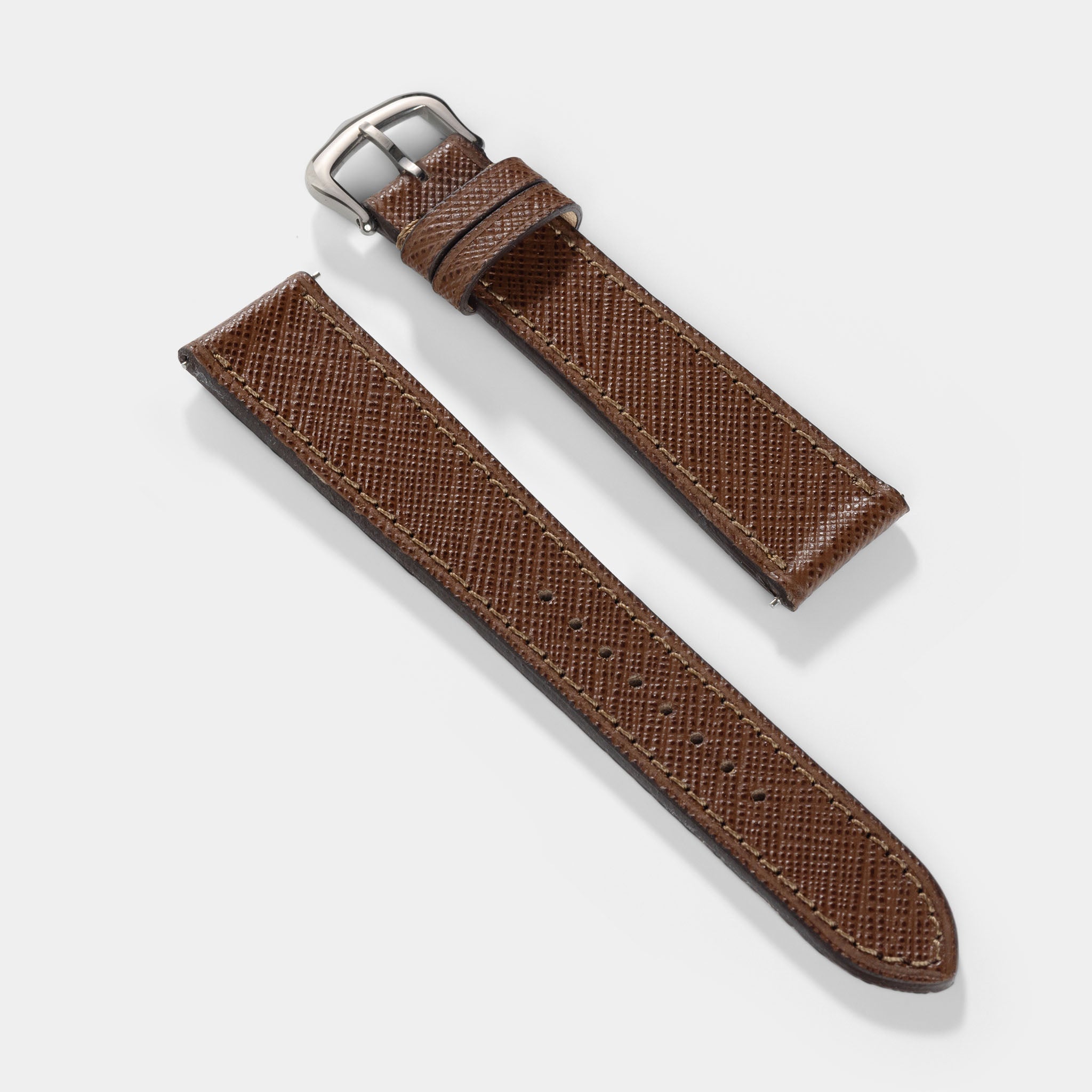 Uhrenarmband für Cartier Tank Must (2021-2024) - The Saffiano Brown