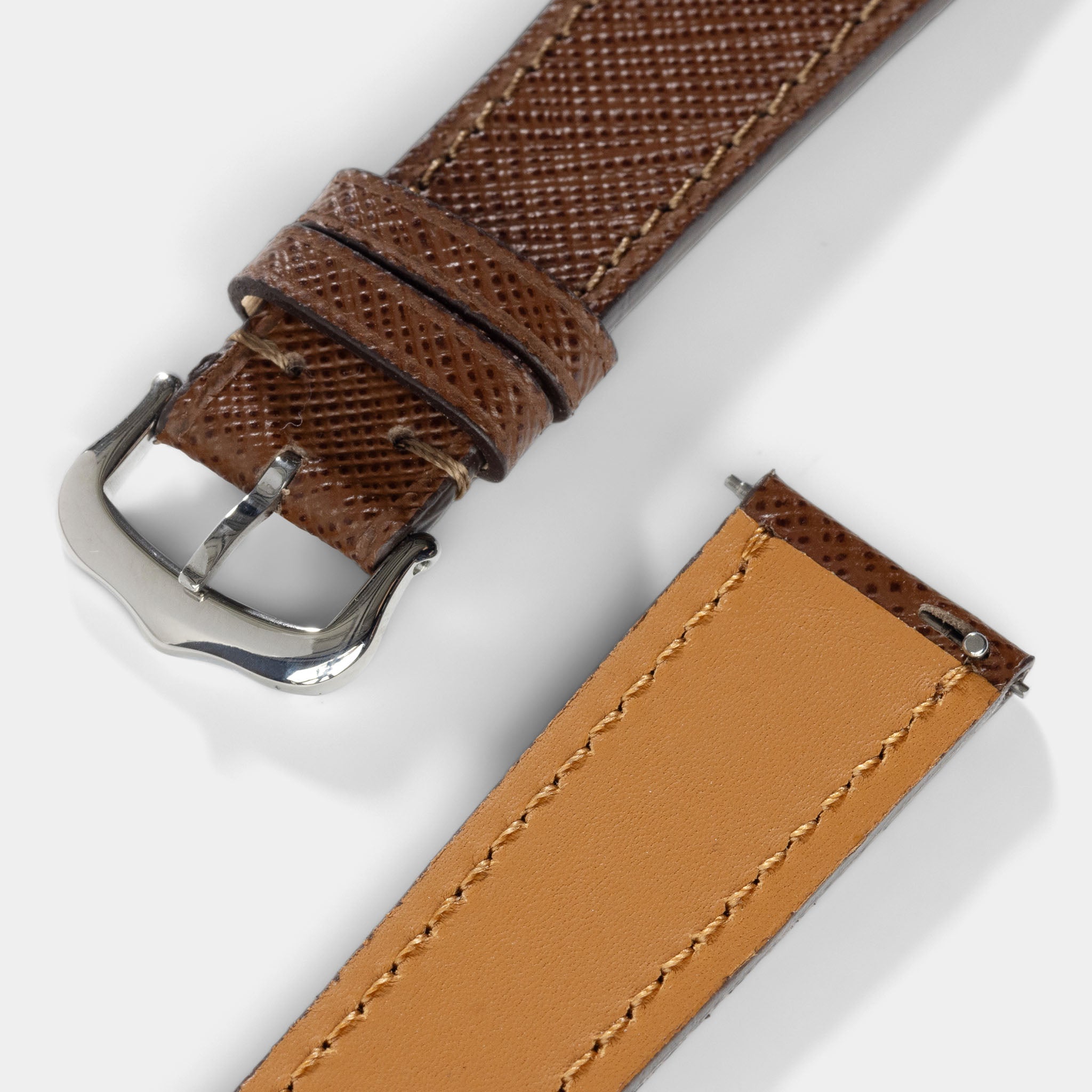 Uhrenarmband für Cartier Tank Must (2021-2024) - The Saffiano Brown