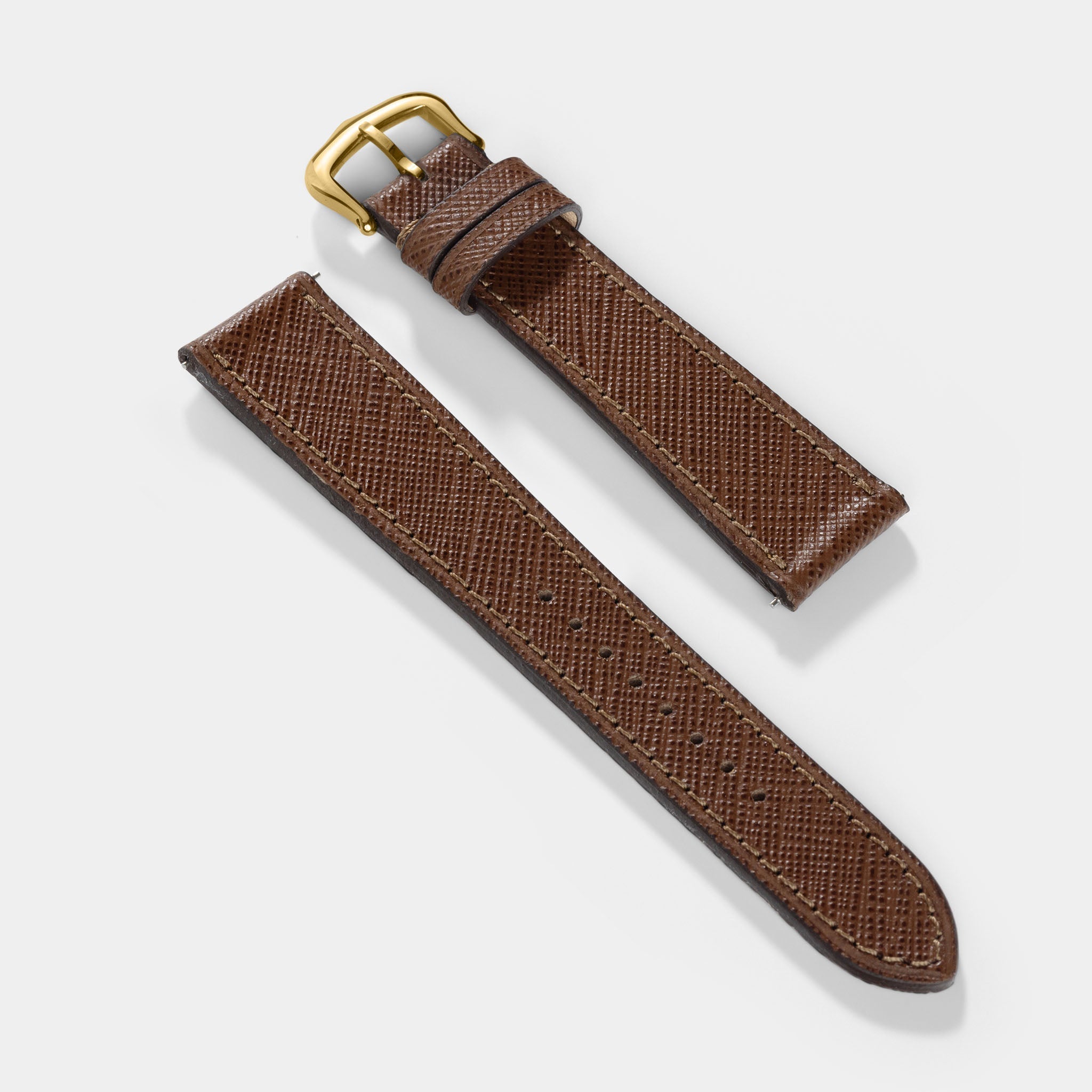 Uhrenarmband für Cartier Tank Louis (2021-2024) - The Saffiano Brown