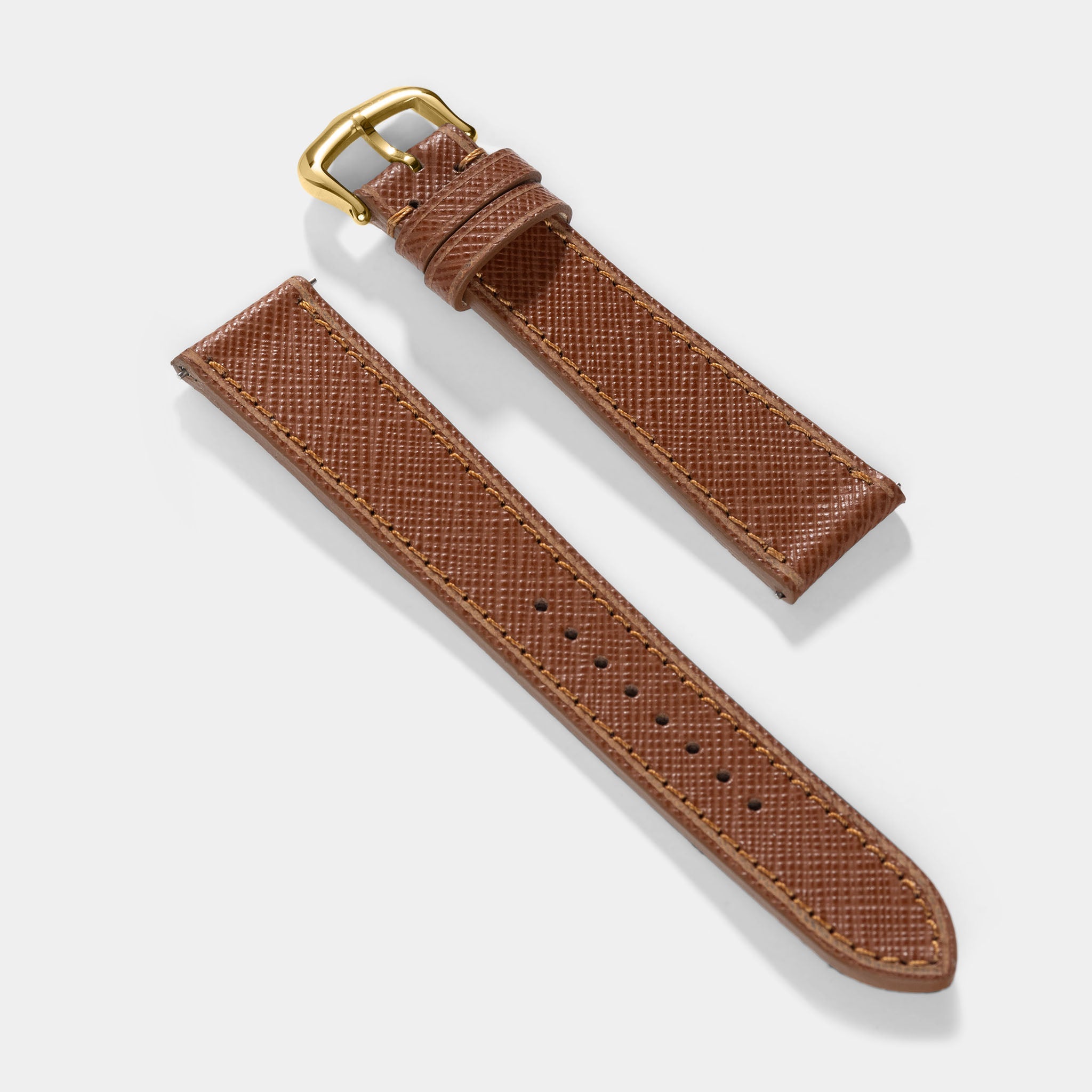 Uhrenarmband für Cartier Tank Louis (2021-2024) - The Saffiano Cognac