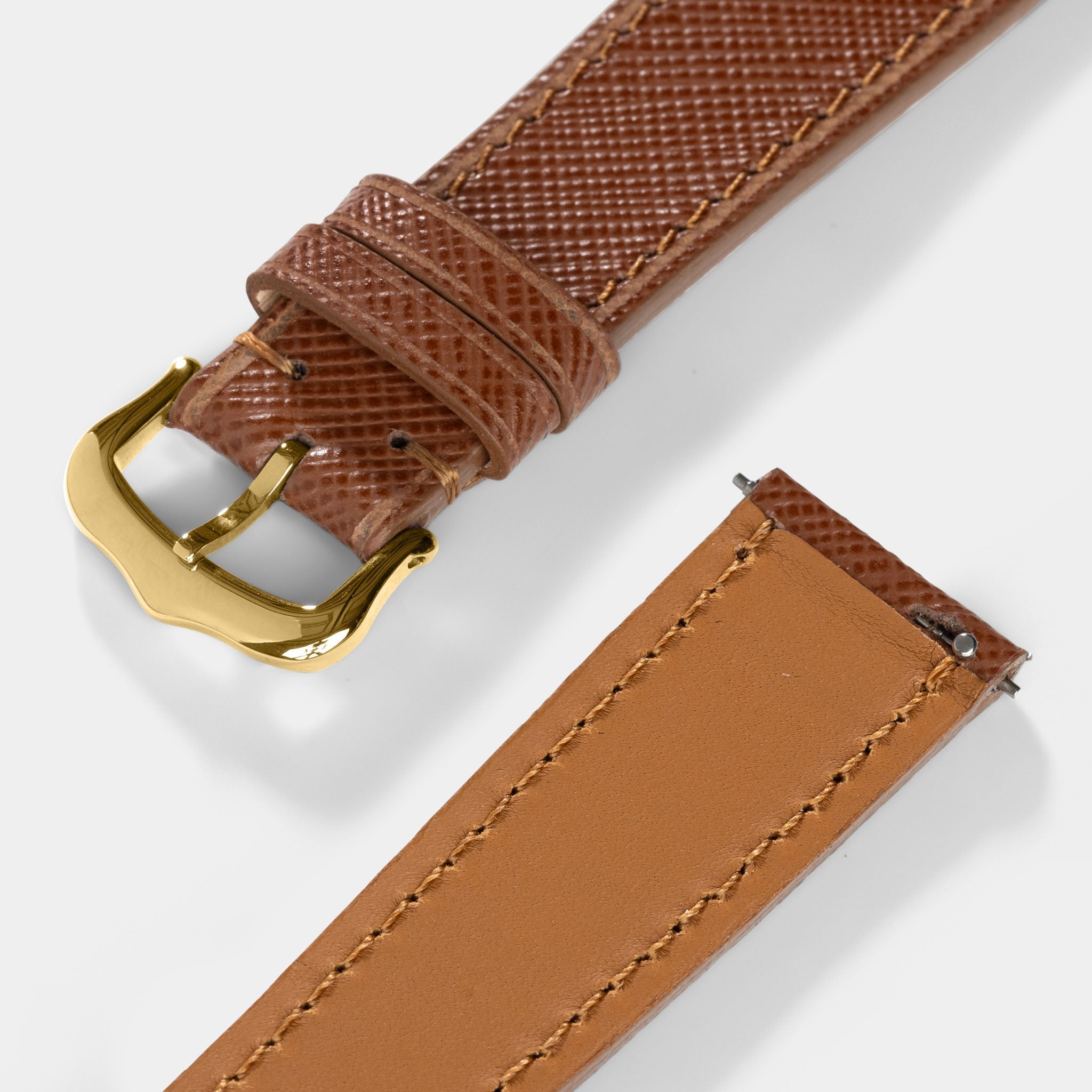 Uhrenarmband für Cartier Tank Louis (2021-2024) - The Saffiano Cognac