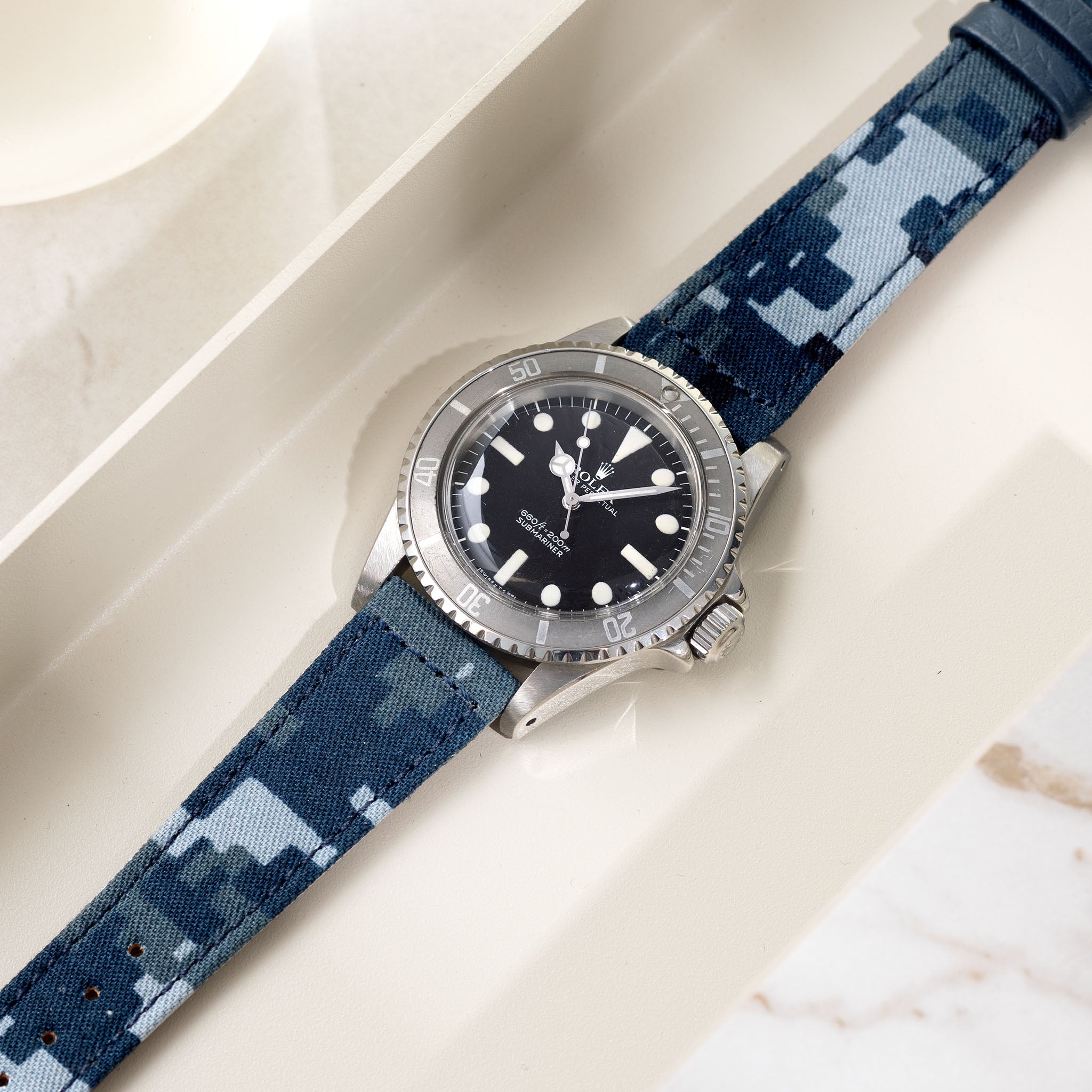 Uhrenarmband Skyline – Einzelstücke aus originalem US Navy Camo Stoff - Jubiläumskollektion