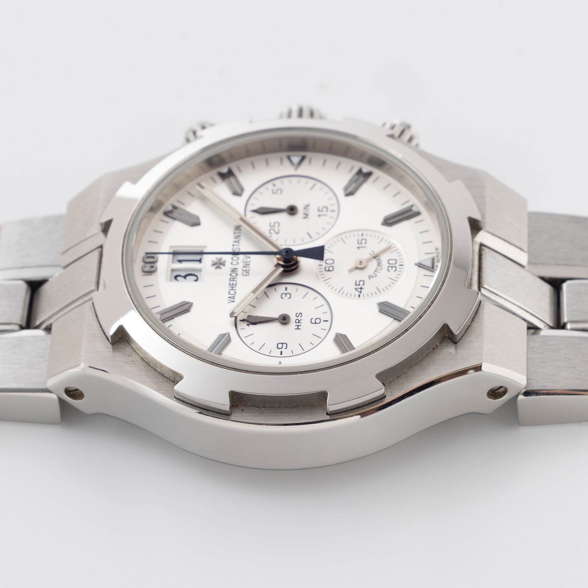 Vacheron Constantin Overseas Chrono referenz 49140 Silber Zifferblatt