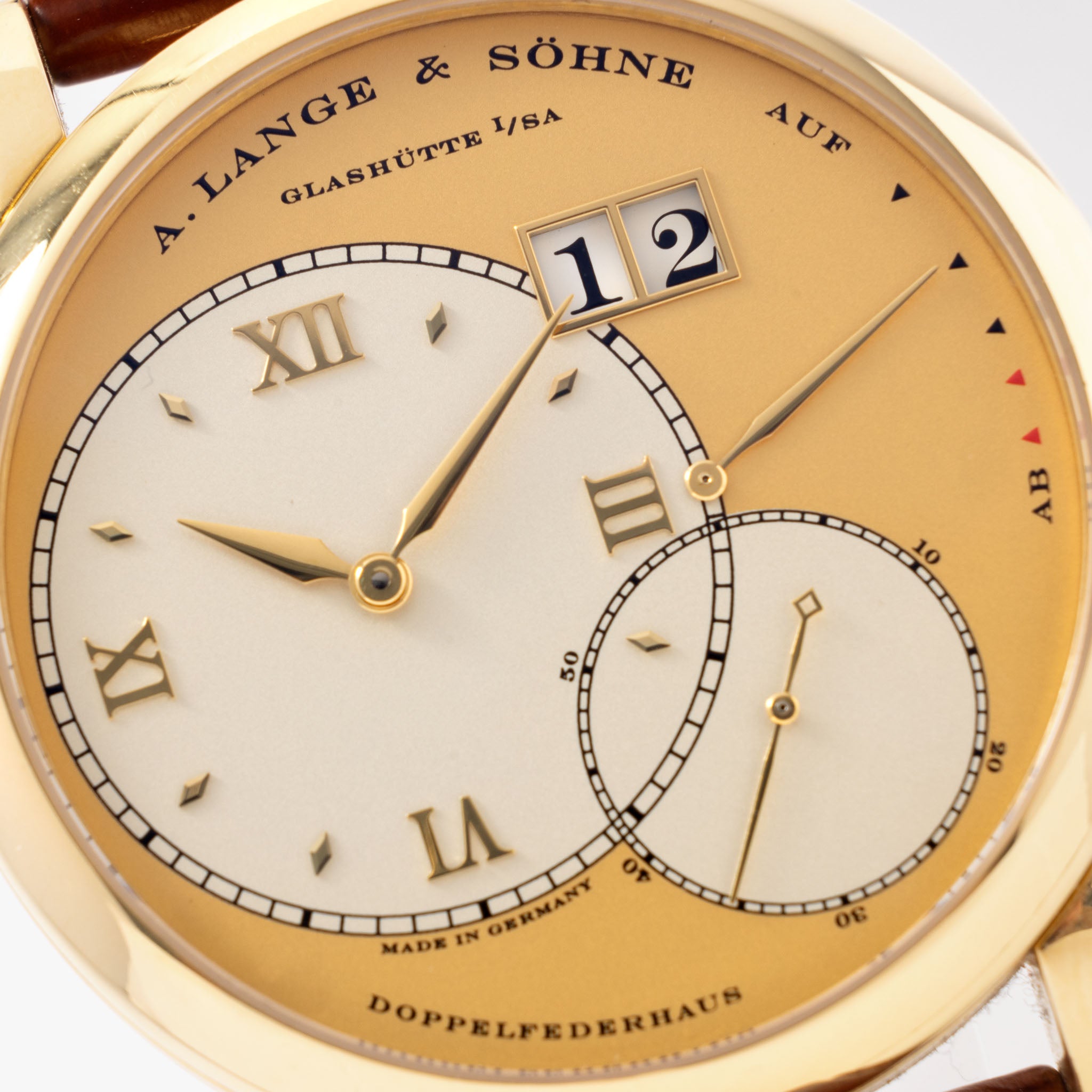 A. Lange & Söhne Grand Lange 1 Referenz 115.021 18 Karat Gelbgold