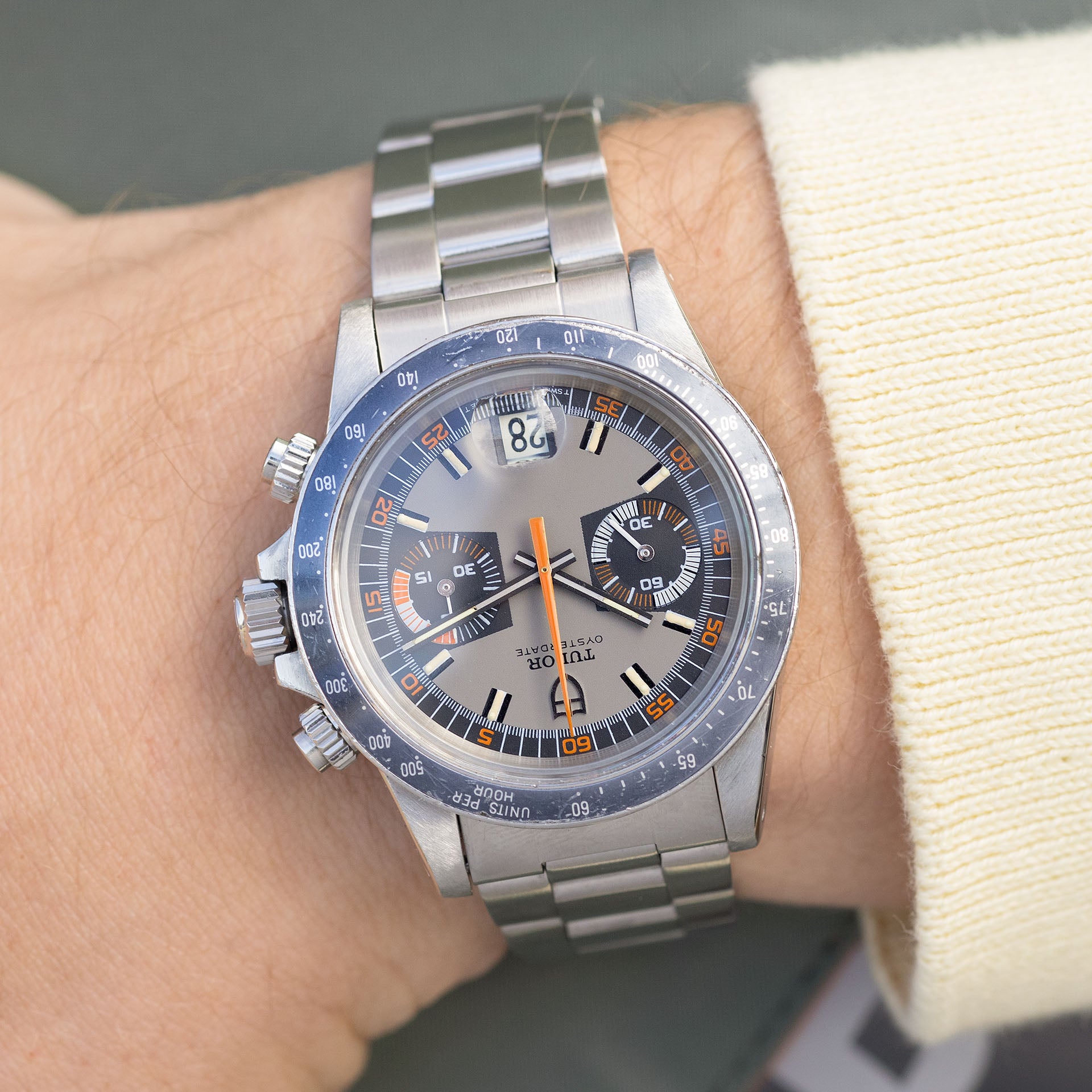 Tudor Oysterdate Chronograph 7149 Monte Carlo mit grauem Zifferblatt