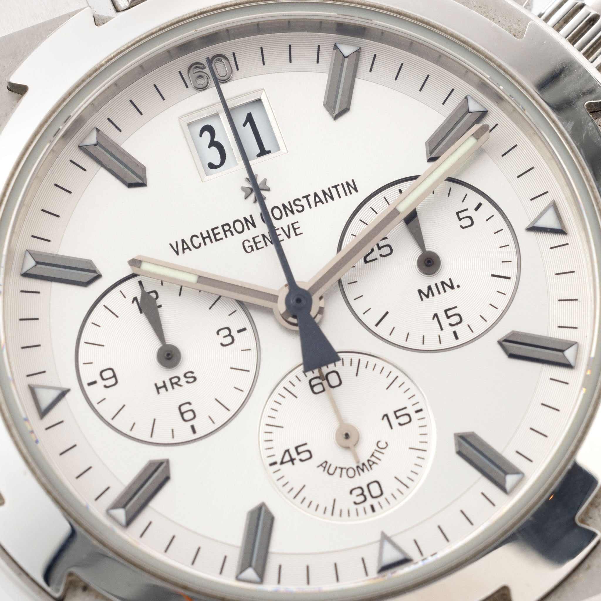 Vacheron Constantin Overseas Chrono referenz 49140 Silber Zifferblatt