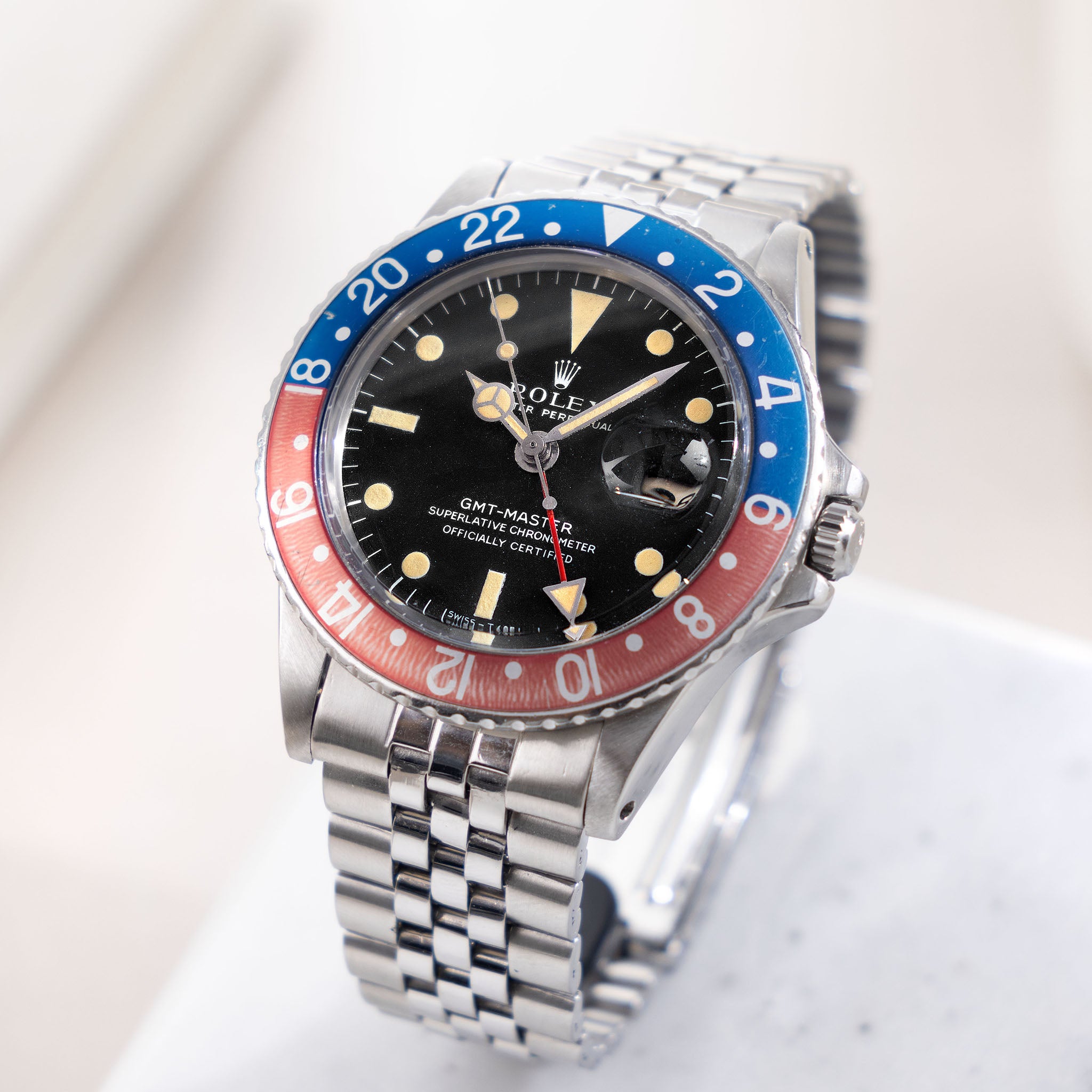 Rolex GMT-Master 1675 MK1 Long-E Zifferblatt