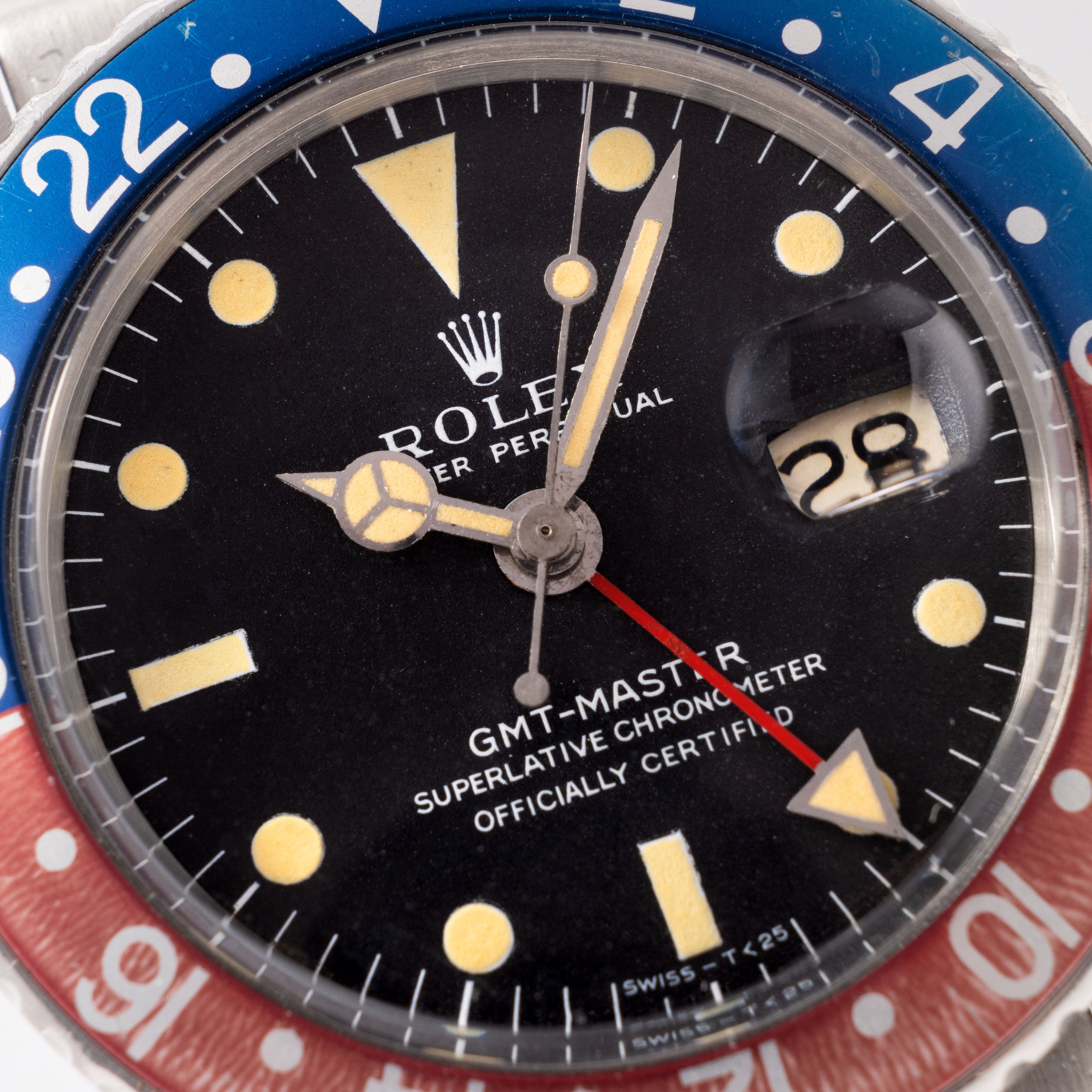 Rolex GMT-Master 1675 MK1 Long-E Zifferblatt