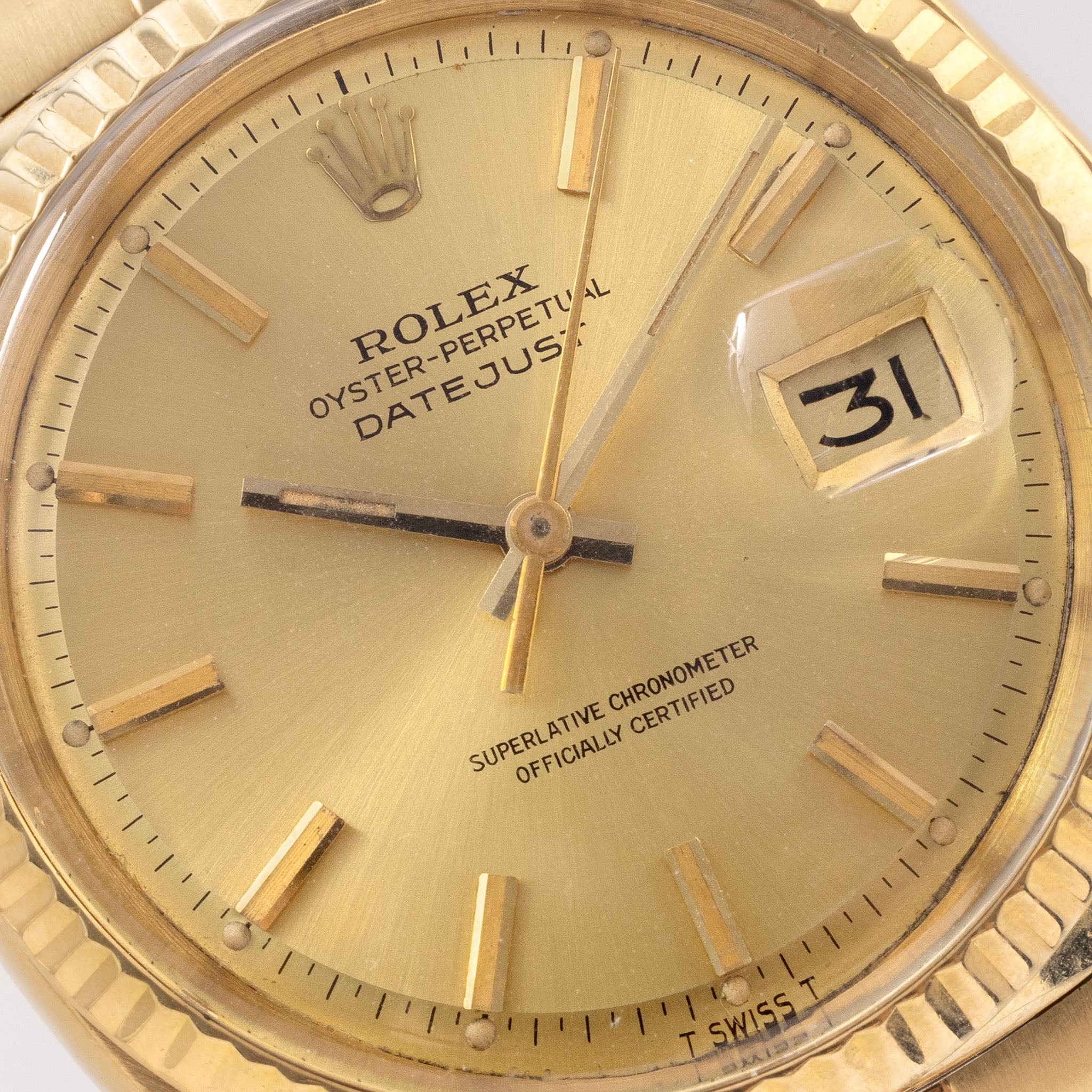 Rolex Datejust 1601/8 18k Gelbgold Champagner Zifferblat