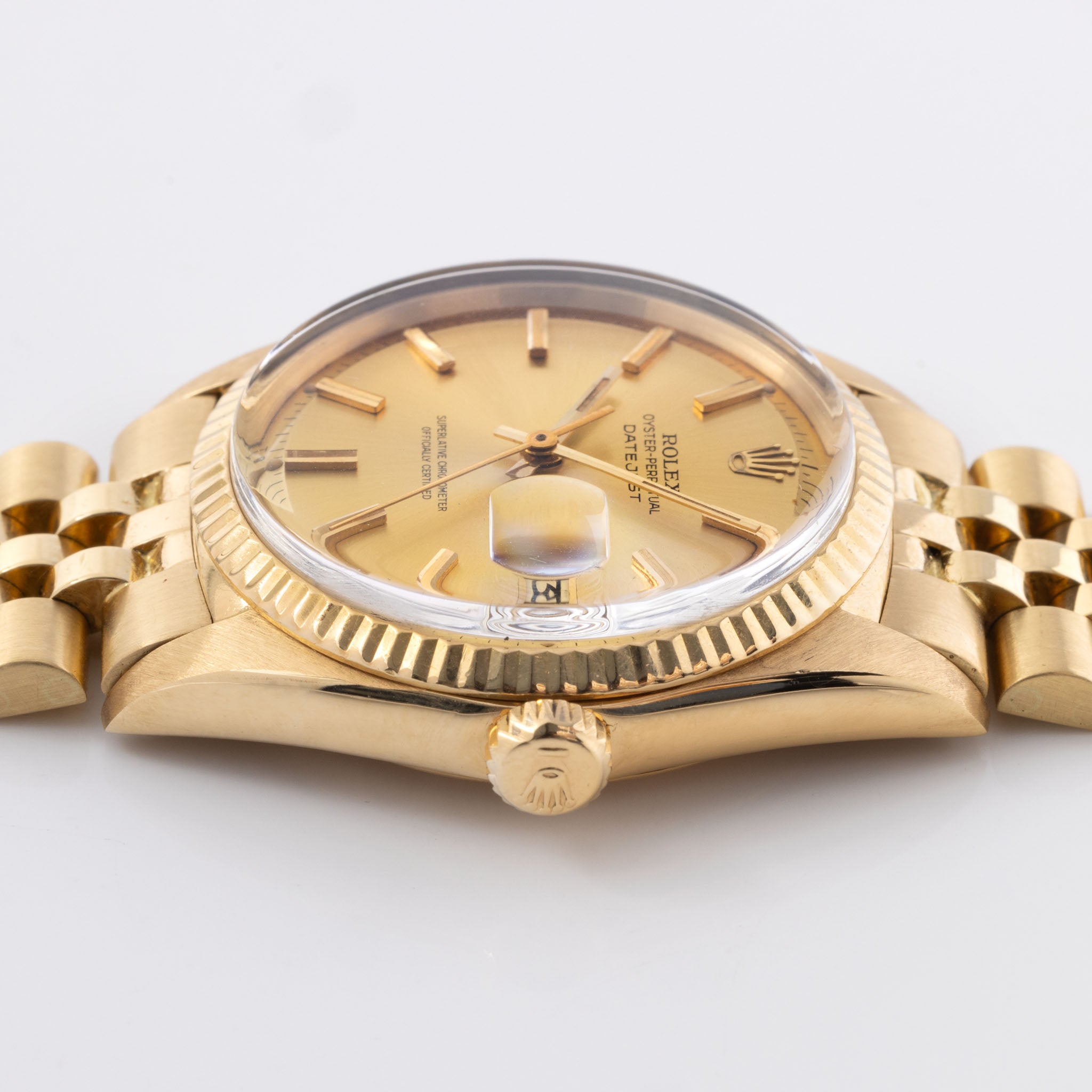 Rolex Datejust 1601/8 18k Gelbgold Champagner Zifferblat
