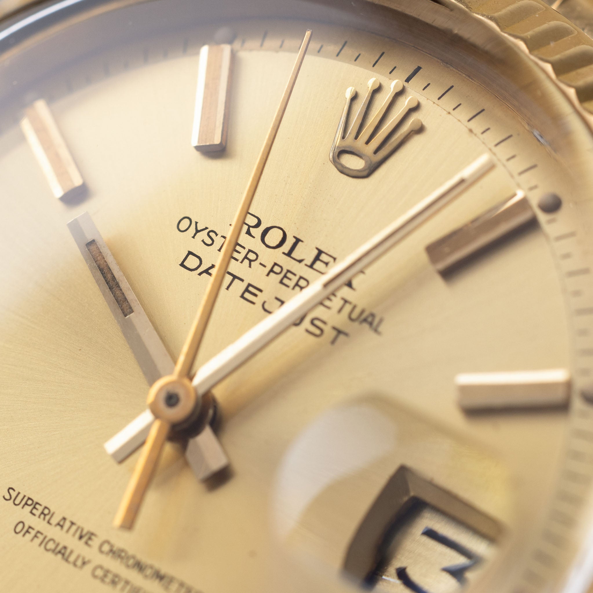 Rolex Datejust 1601/8 18k Gelbgold Champagner Zifferblat