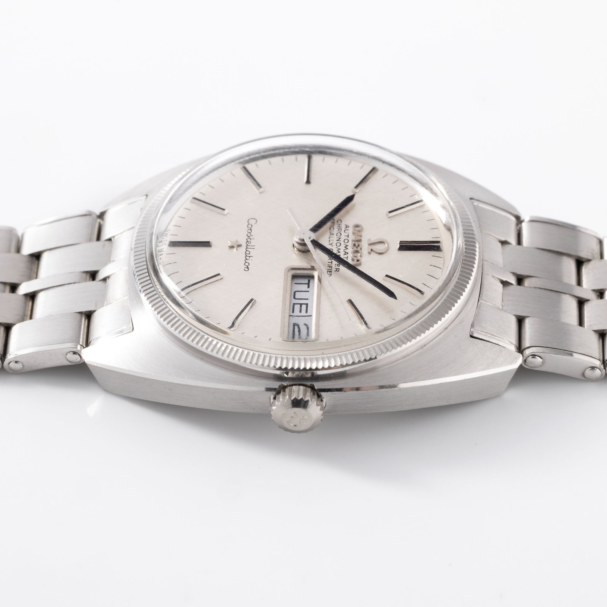 Seltene Omega Constellation aus 18 Karat Weißgold 168.019 mit Papieren