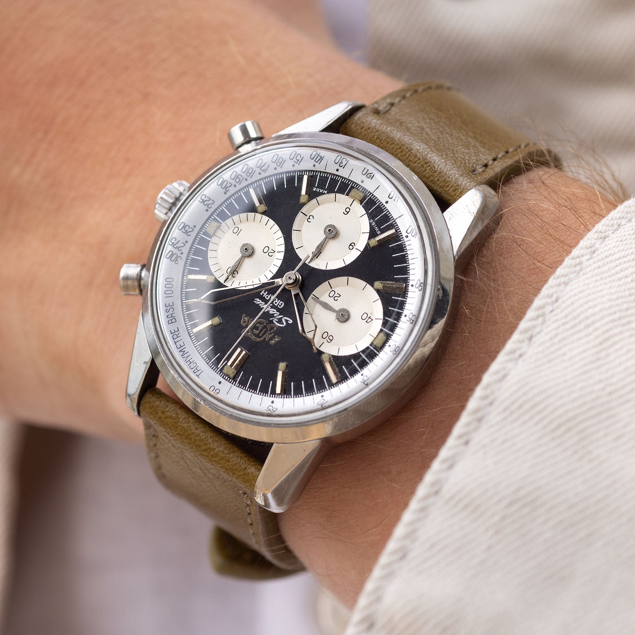 Enicar Sherpa Graph MK1 Chronograph Sterling Moss