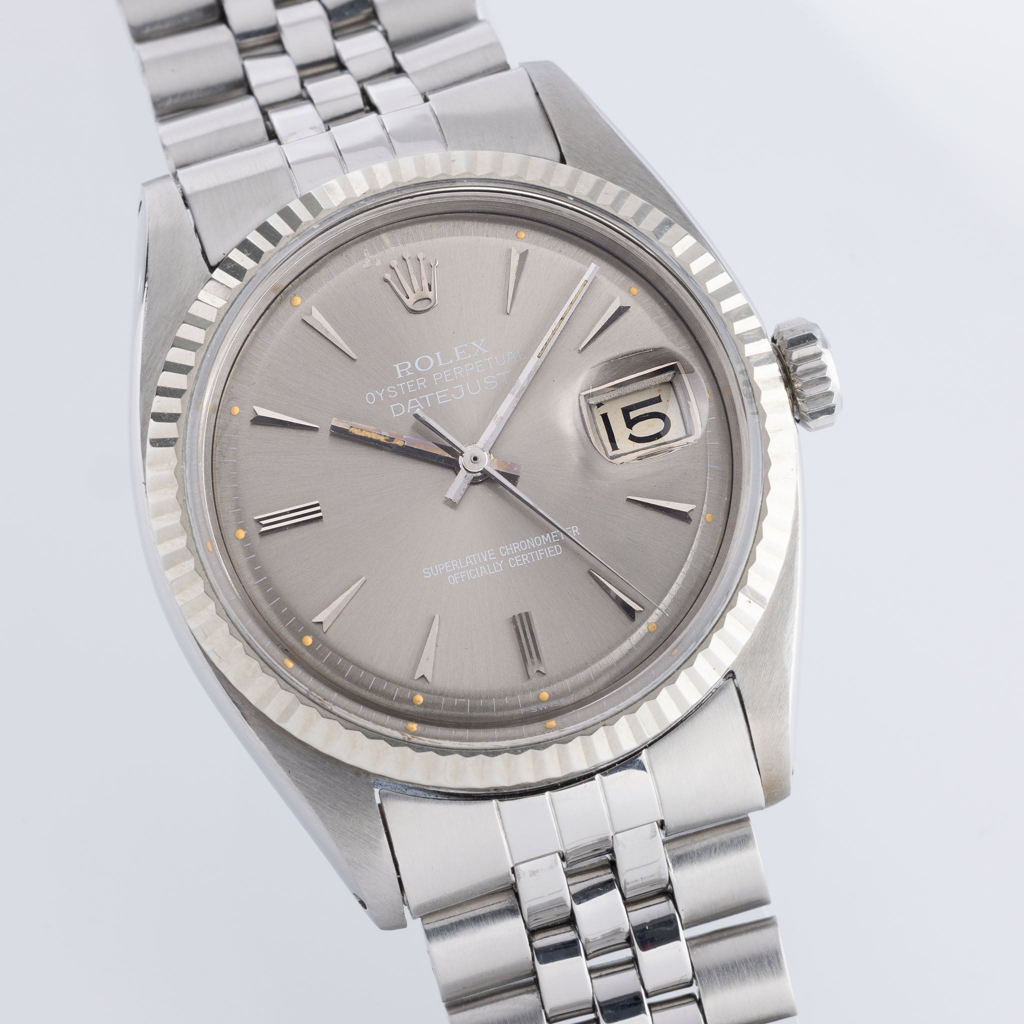 Rolex Datejust 1601 seltene graues "Arrowhead" Zifferblatt
