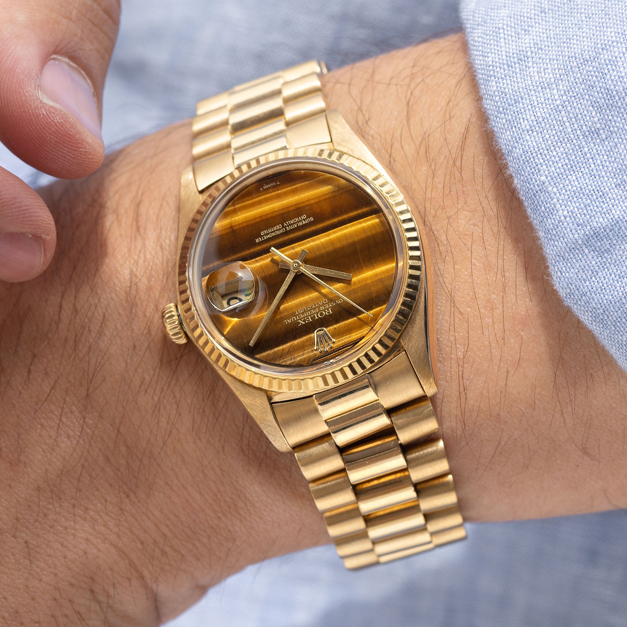 Rolex Datejust 1601/8 Tiger Eye Stein-Zifferblatt