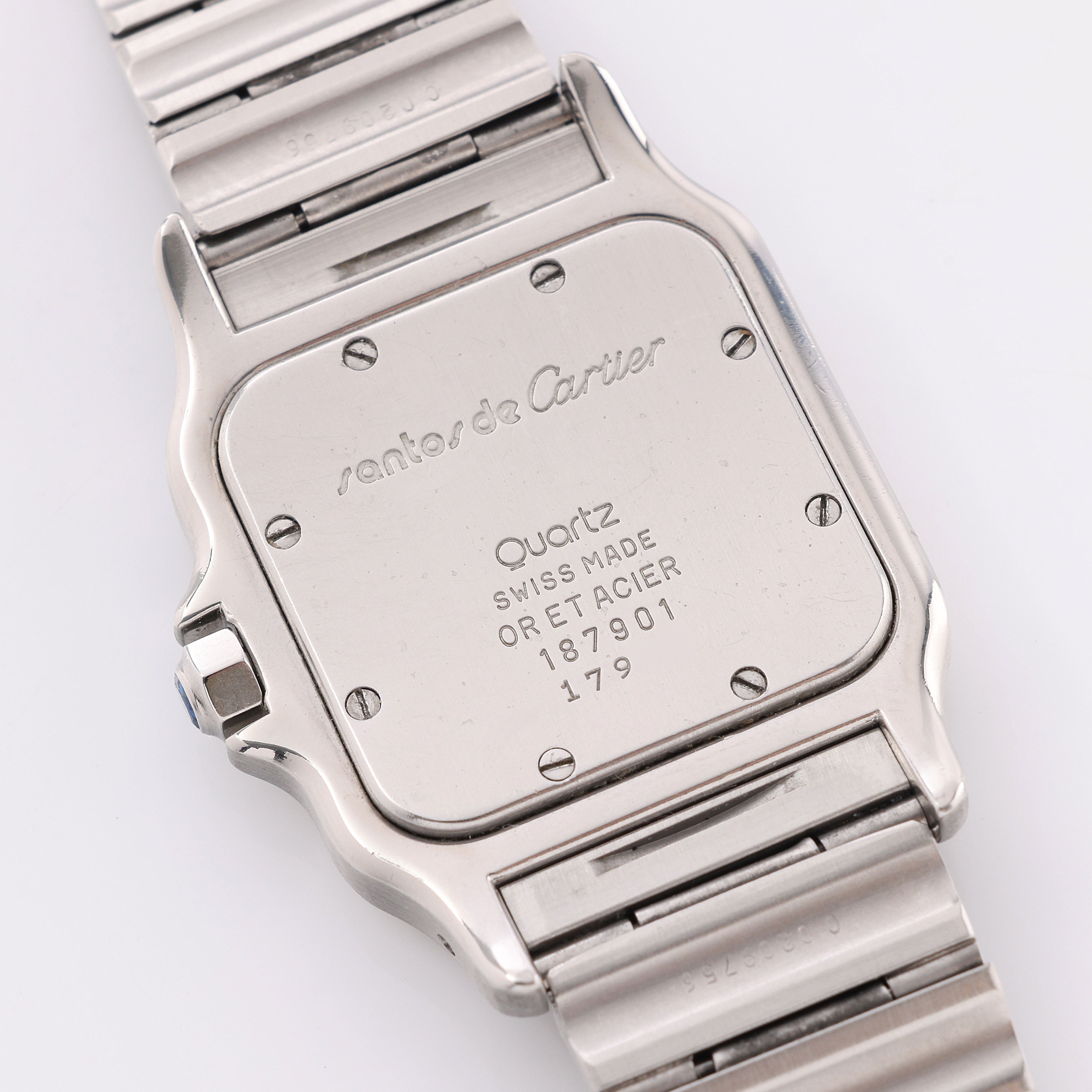 Cartier Santos Galbee Stahl / Gold Referenz 187901 Cream Zifferblatt