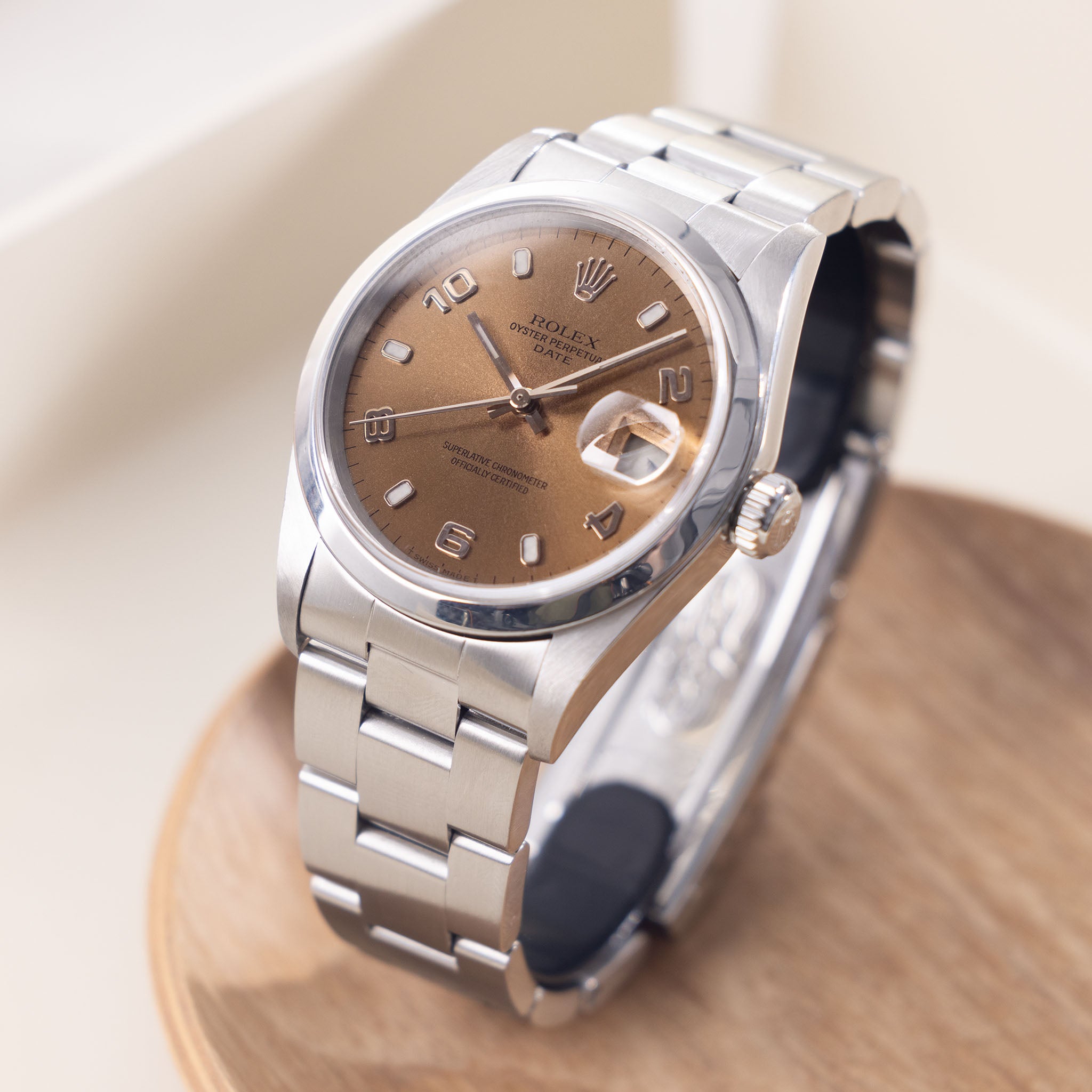 Rolex Oyster Perpetual Date 15200 Bronze Zifferblatt
