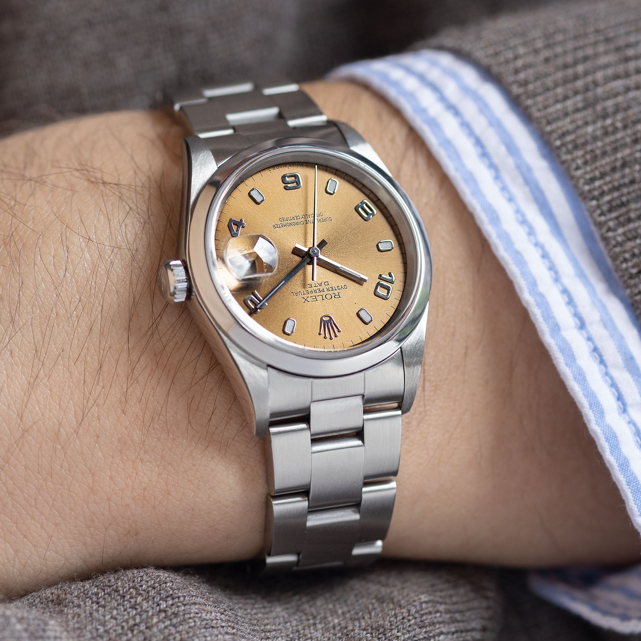 Rolex Oyster Perpetual Date 15200 Bronze Zifferblatt