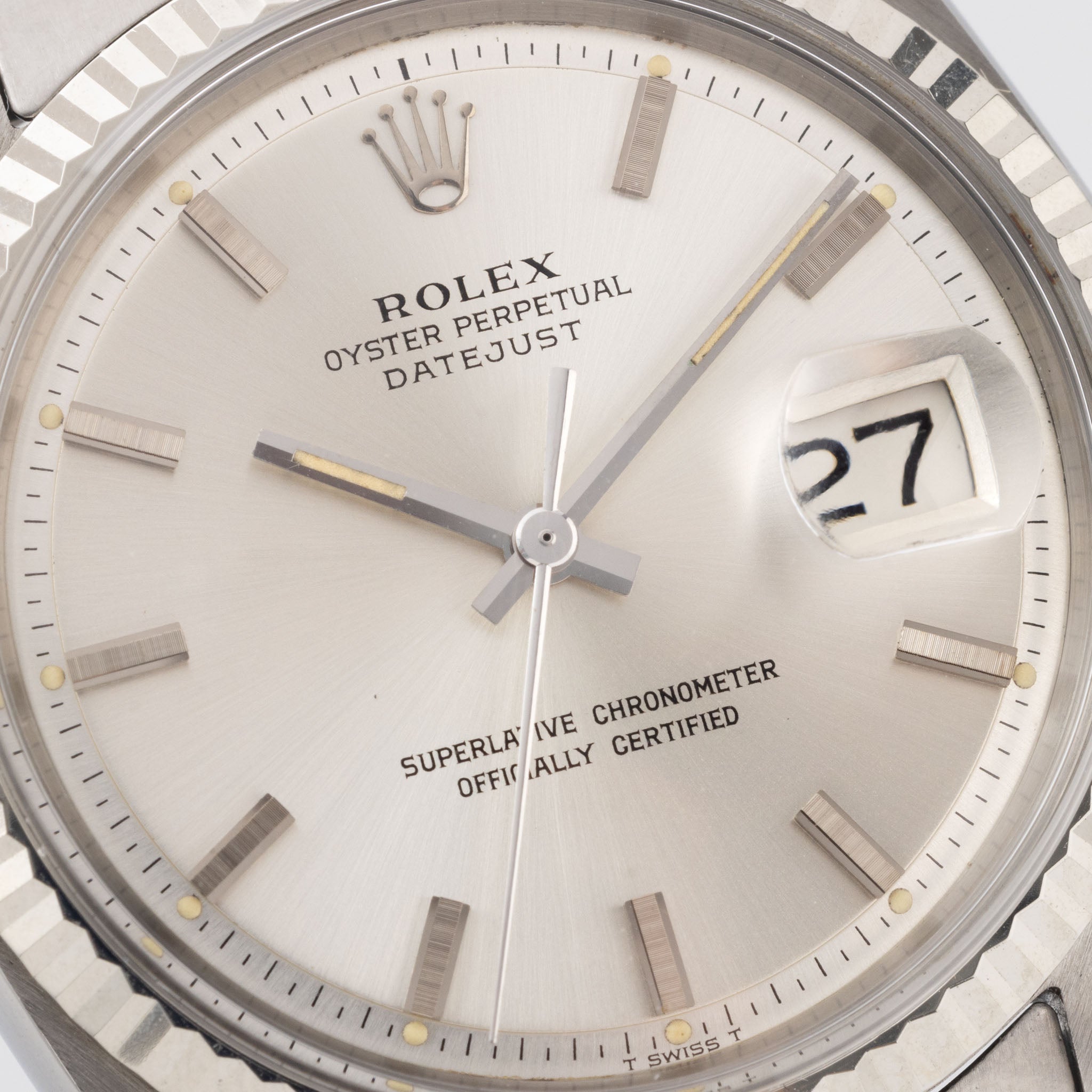 Rolex Datejust 1601 silber soleil mit Papieren