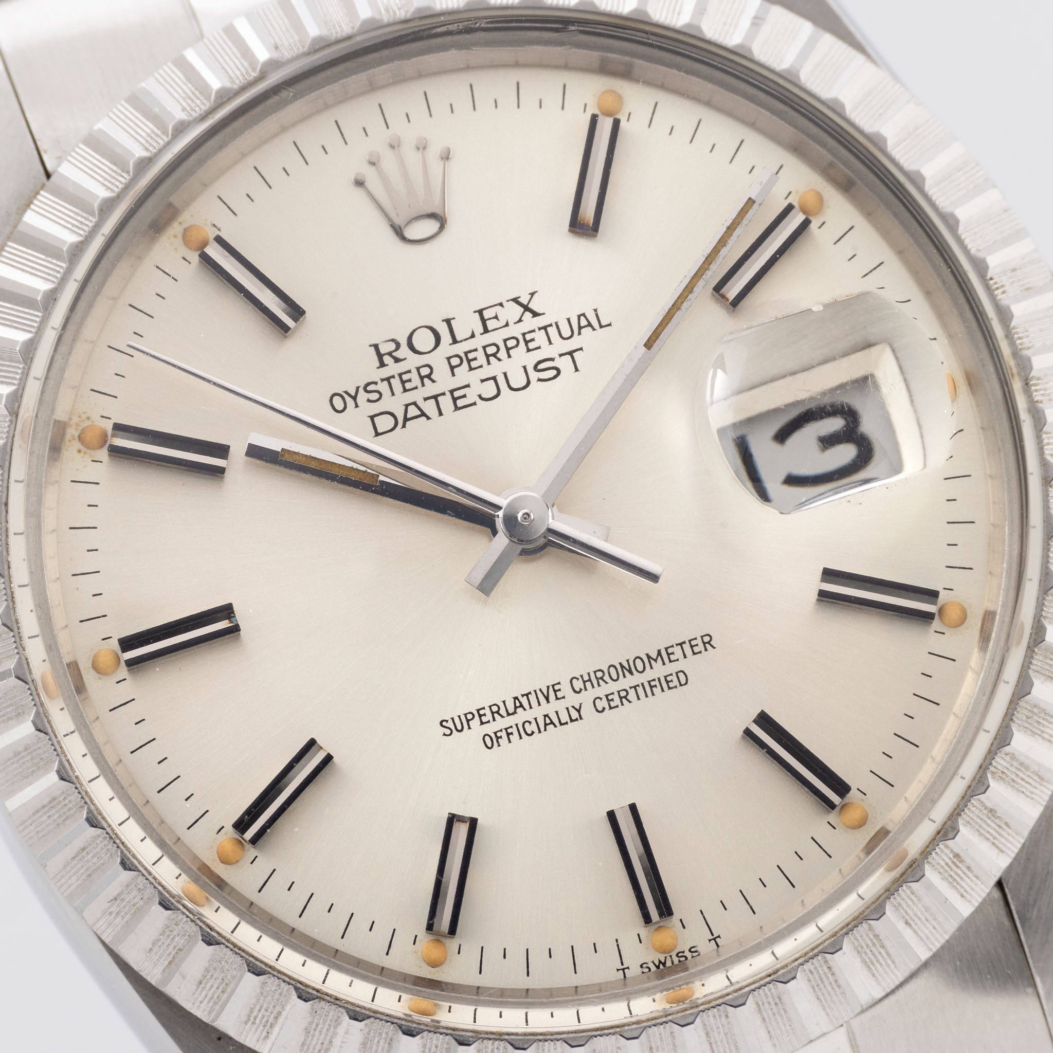 Rolex Datejust 16030 silbernes Zifferblatt mit erstaunlicher Patina + Papiere