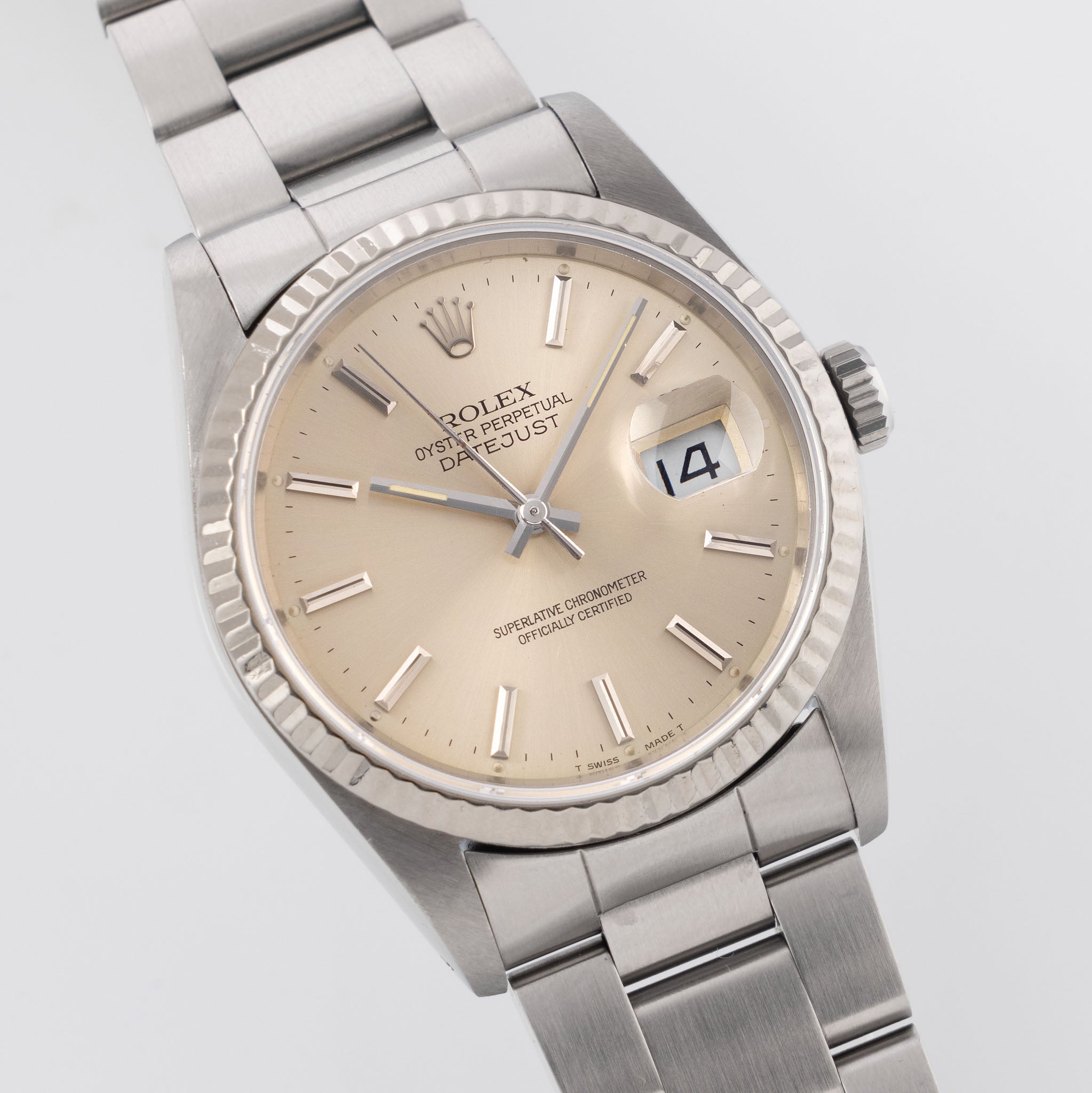 Rolex Datejust 16234 silver soleil