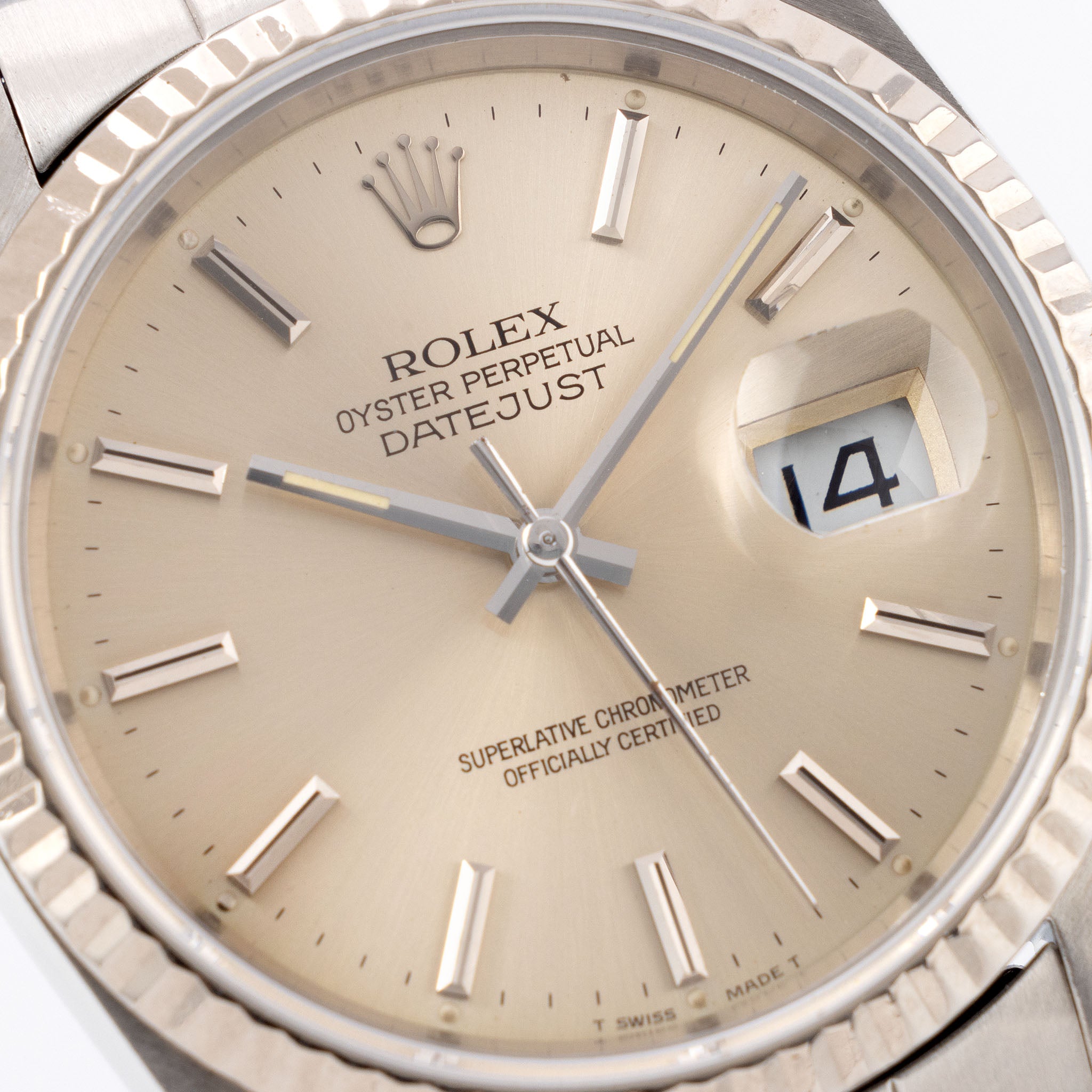 Rolex Datejust 16234 silver soleil