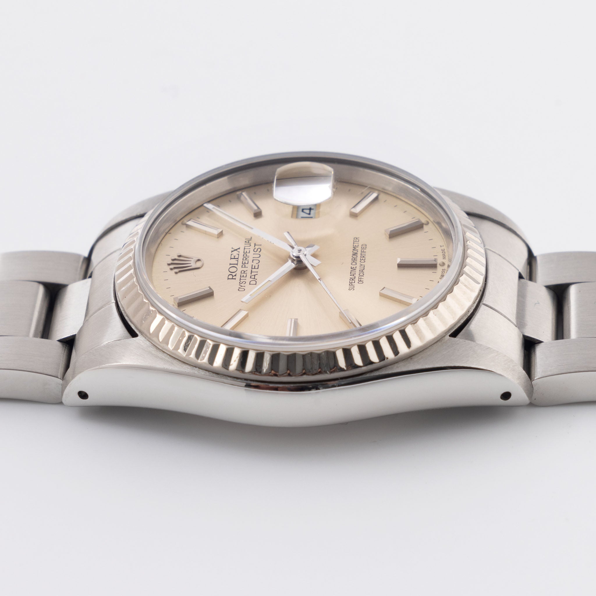 Rolex Datejust 16234 silver soleil