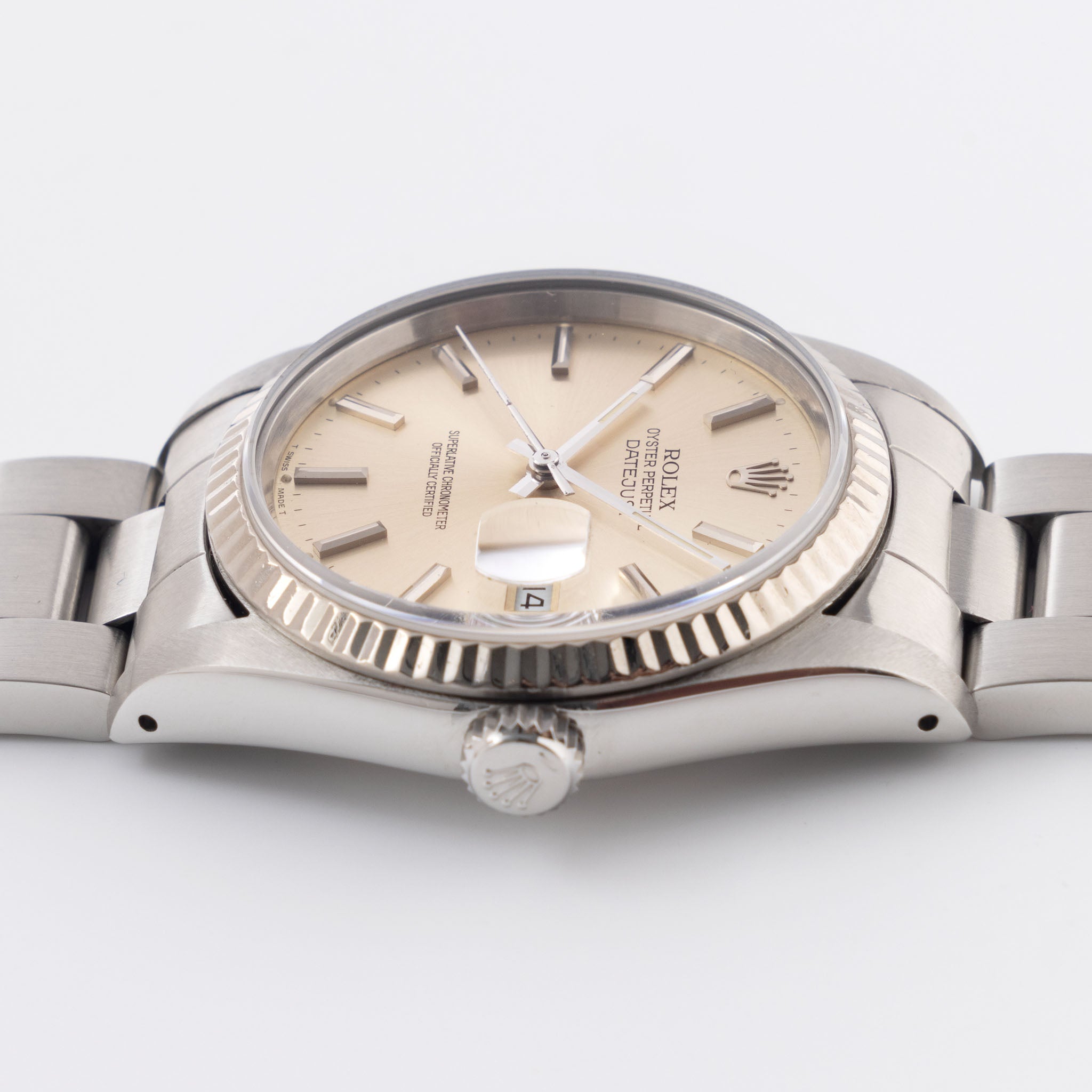 Rolex Datejust 16234 silver soleil