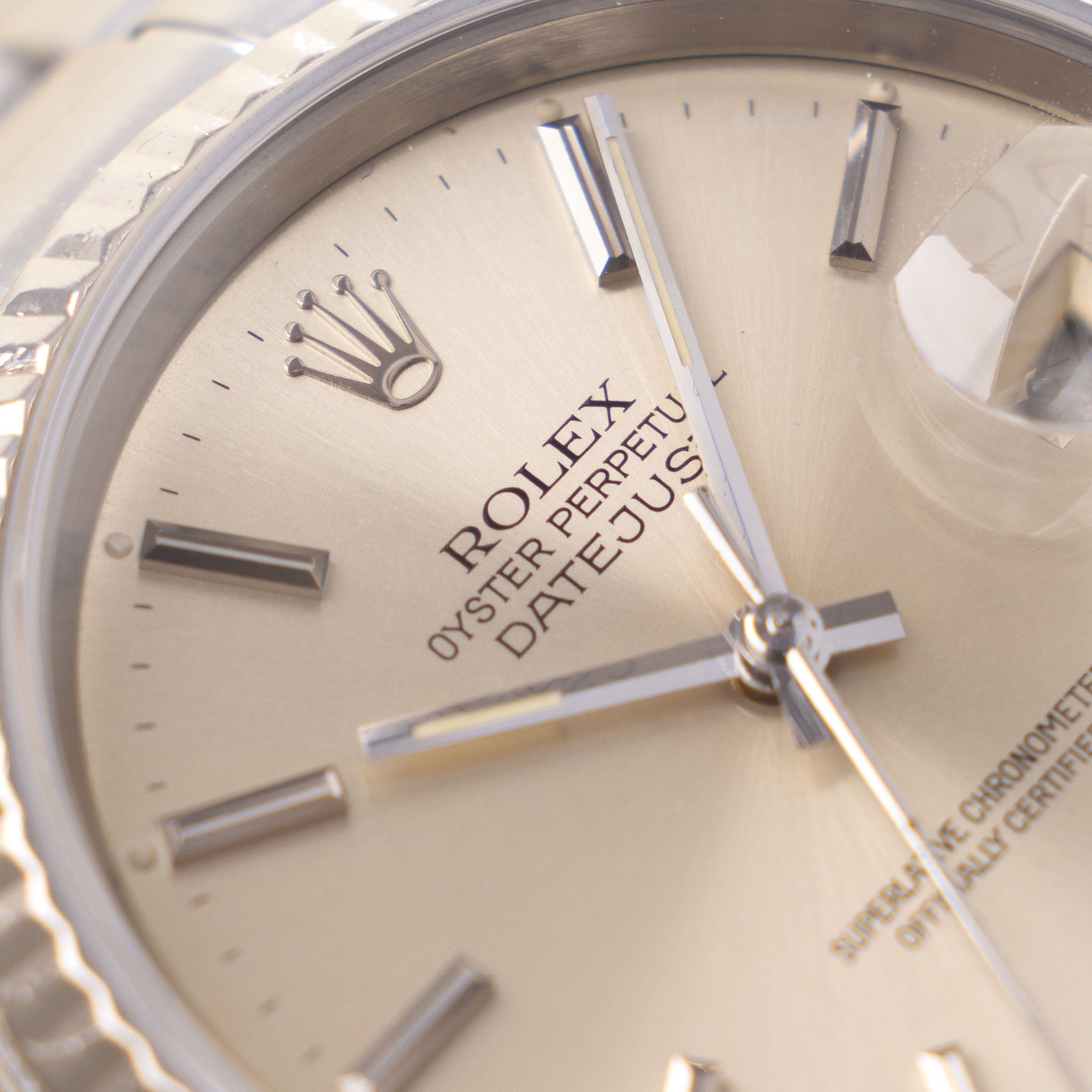 Rolex Datejust 16234 silver soleil