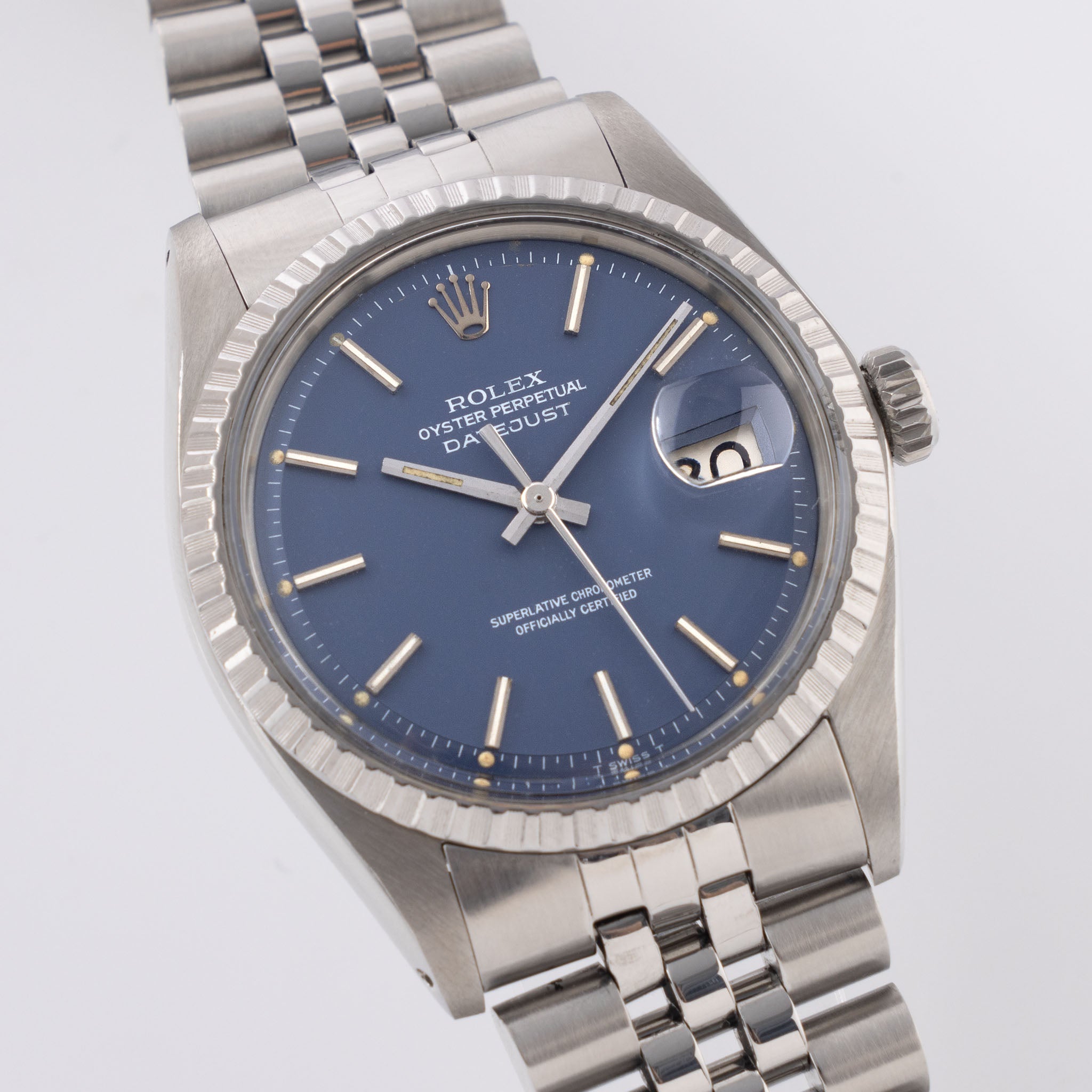 Rolex Datejust 1603 seltenes mattblaues Zifferblatt