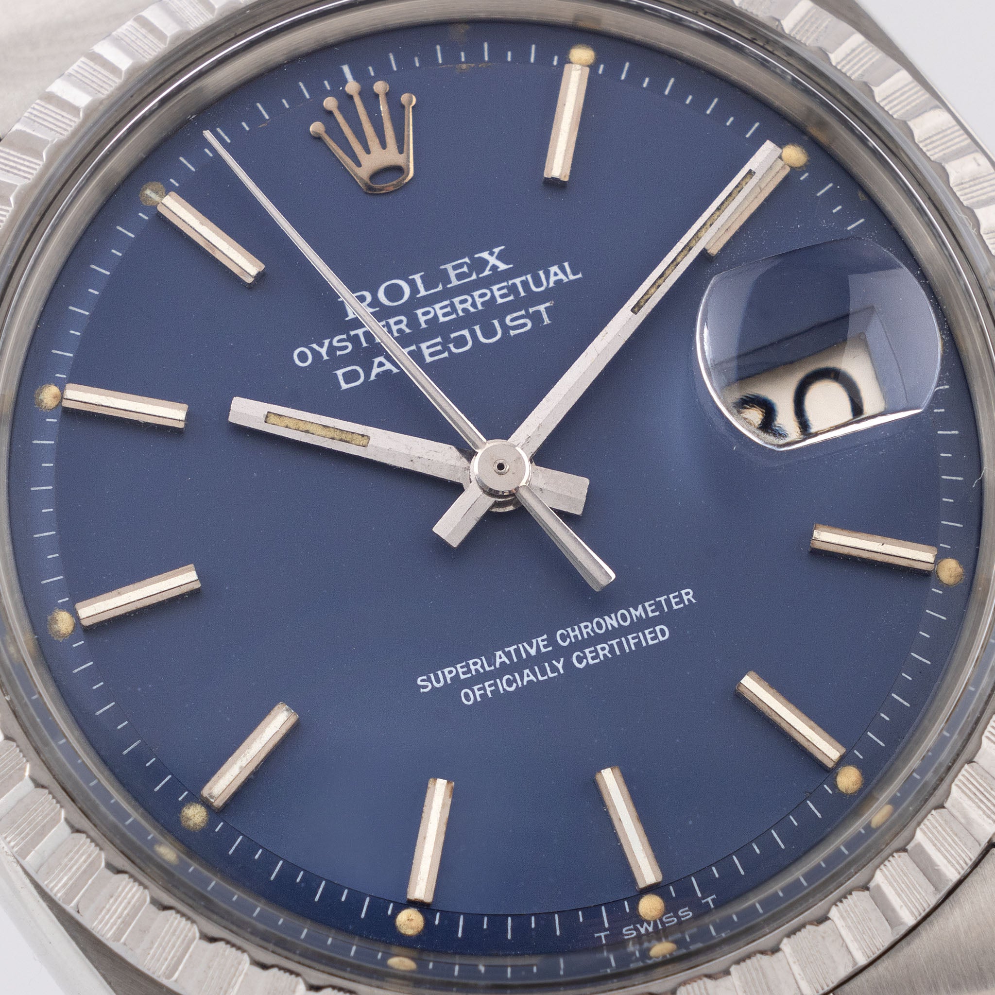 Rolex Datejust 1603 seltenes mattblaues Zifferblatt
