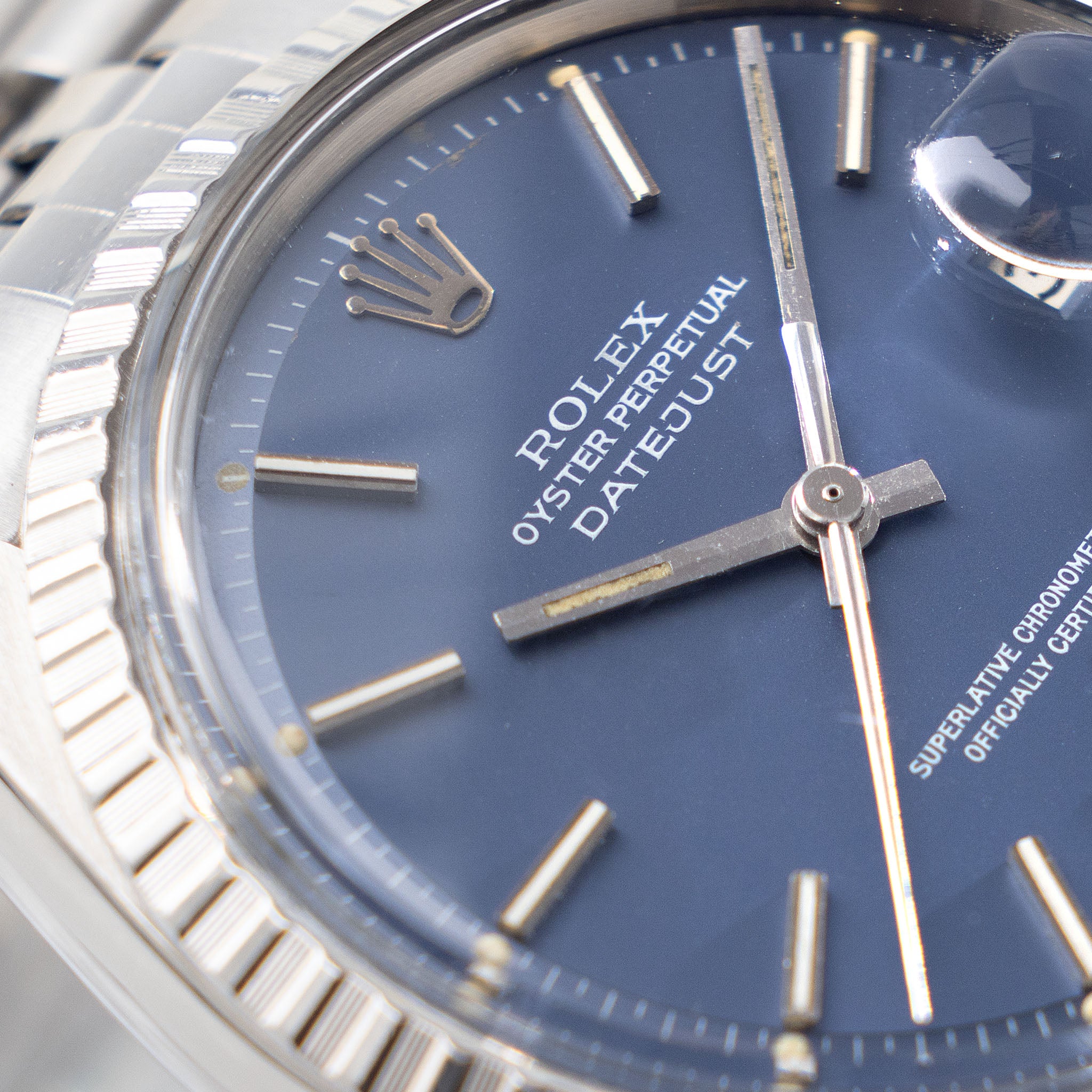 Rolex Datejust 1603 seltenes mattblaues Zifferblatt