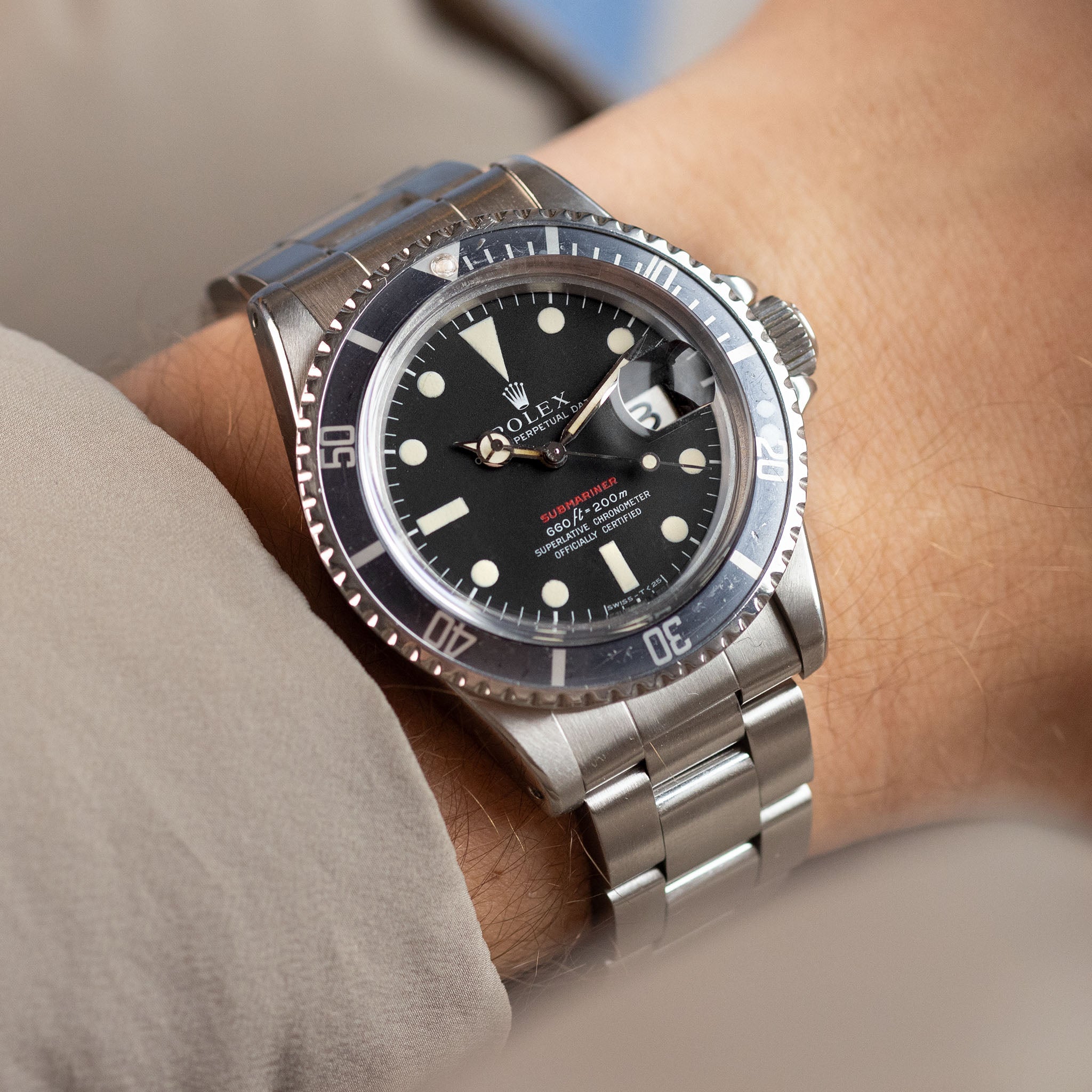Rolex Submariner 1680 MK4 Red Sub Zifferblatt