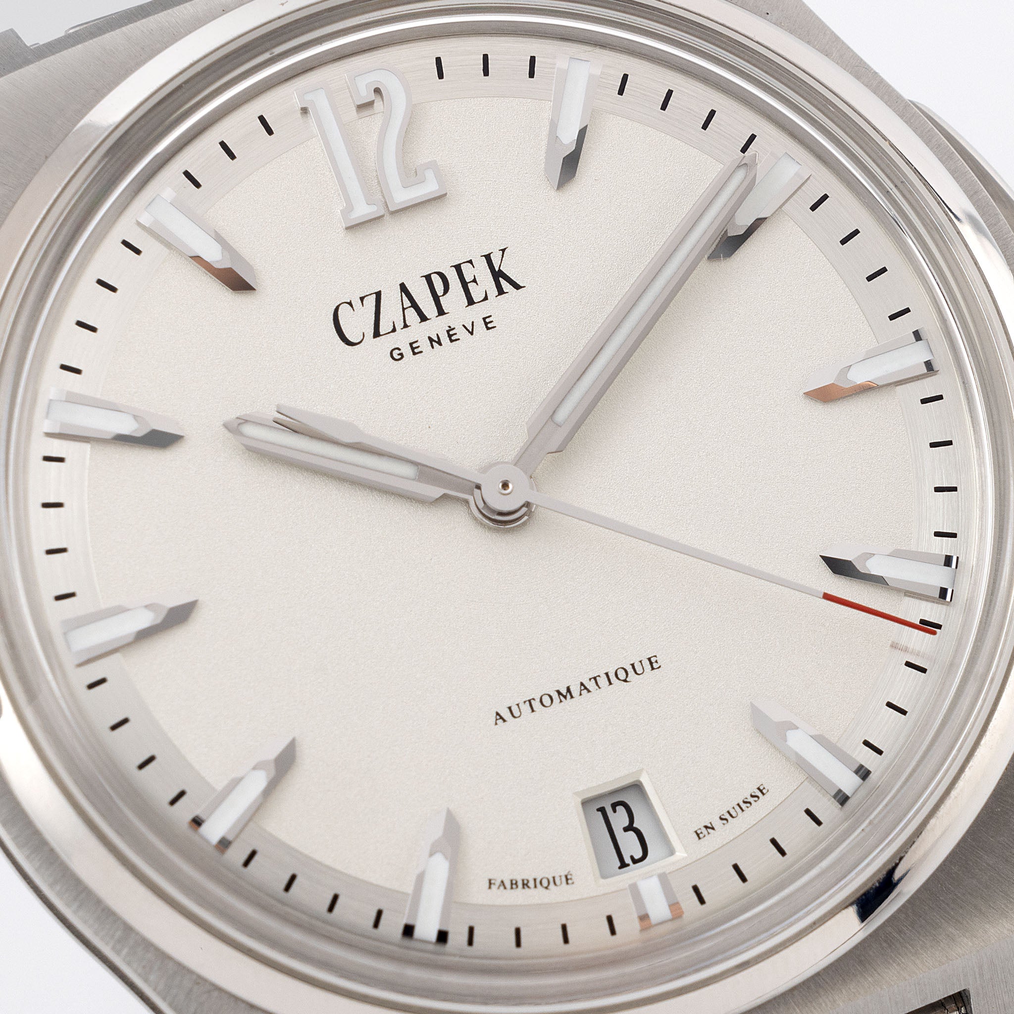 Czapek Antarctique monochrome weißes Zifferblatt limitierter Auflage