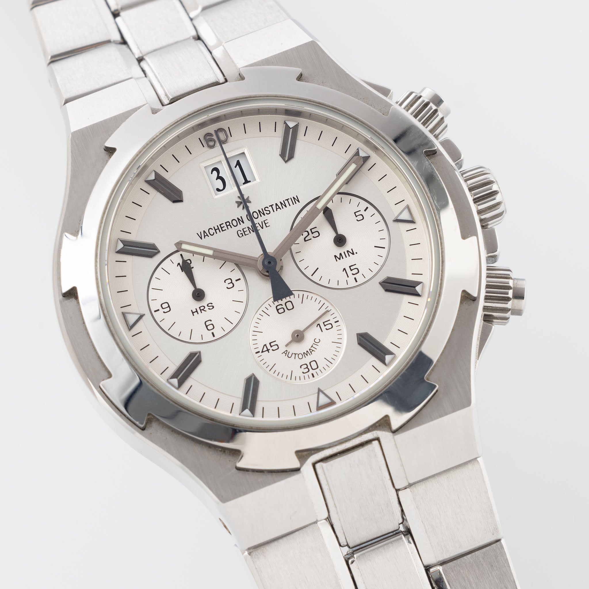 Vacheron Constantin Overseas Chrono referenz 49140 Silber Zifferblatt