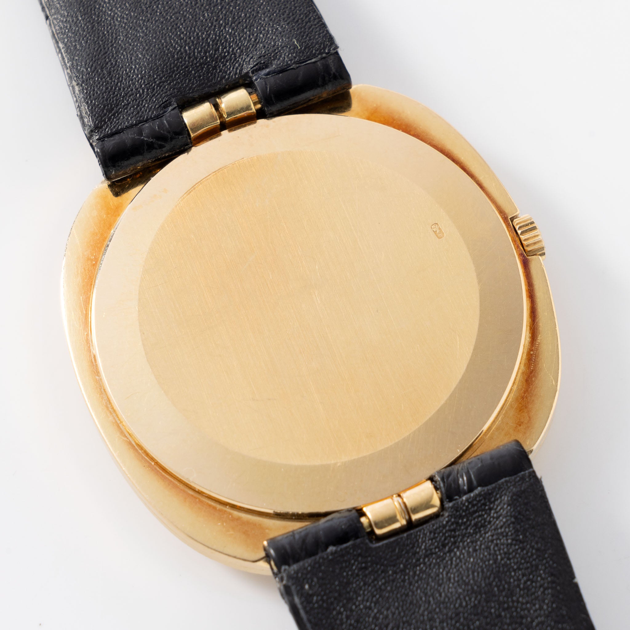 Patek Philippe Ellipse Referenz 3589 Gelbgold mit blauem Soleil Zifferblatt