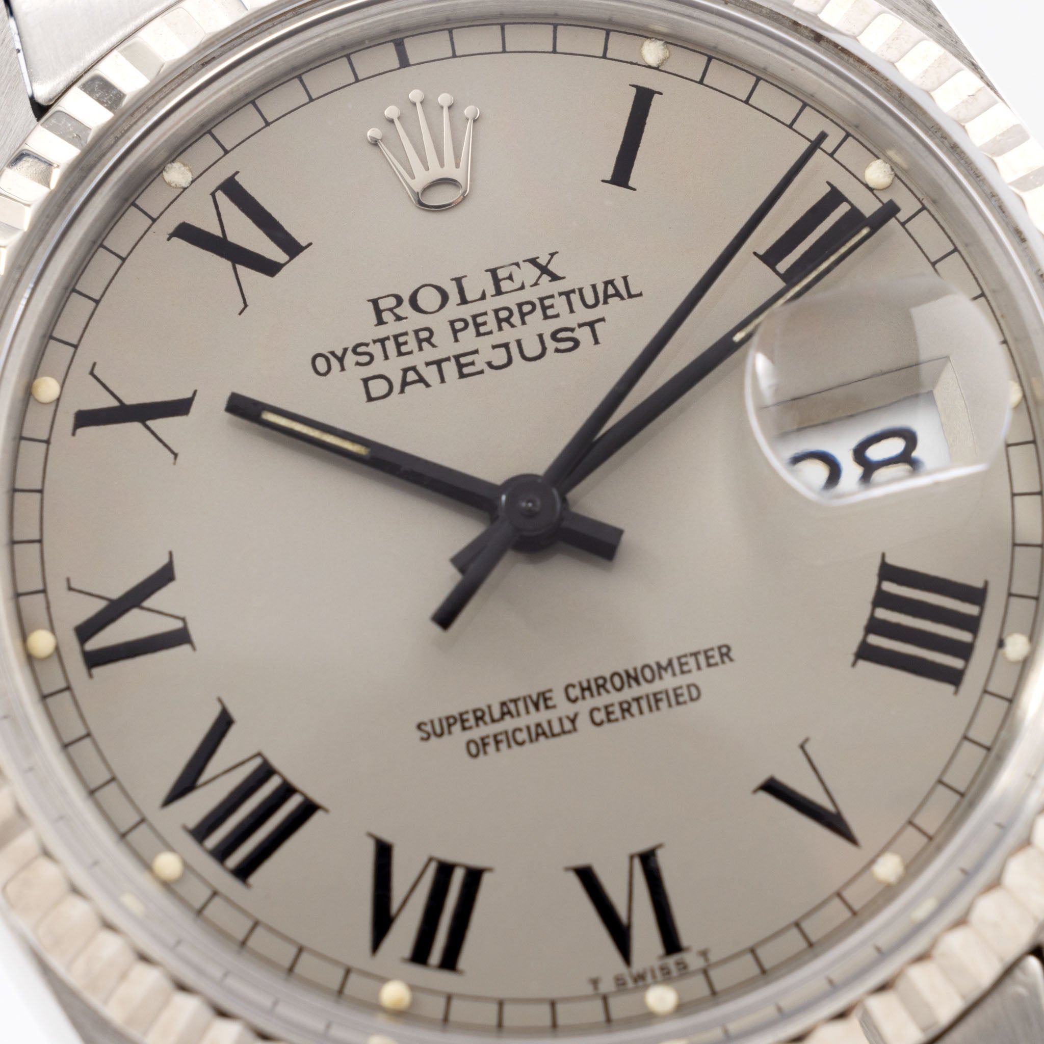 Rolex Datejust 16014 Seltenes Graues Buckley Zifferblatt