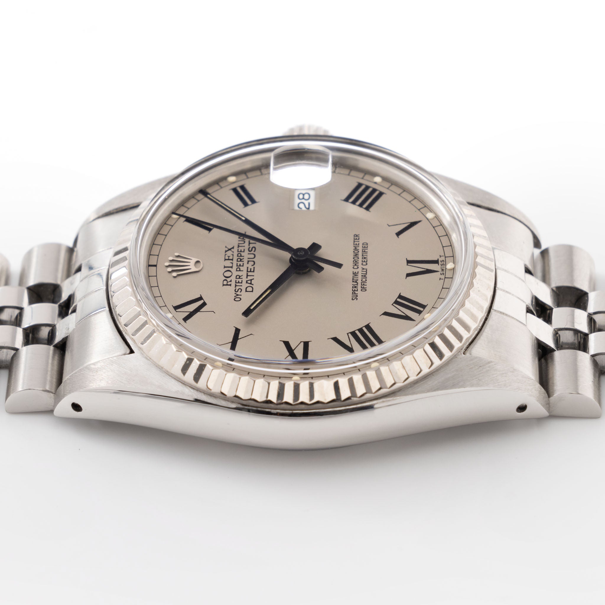 Rolex Datejust 16014 Seltenes Graues Buckley Zifferblatt
