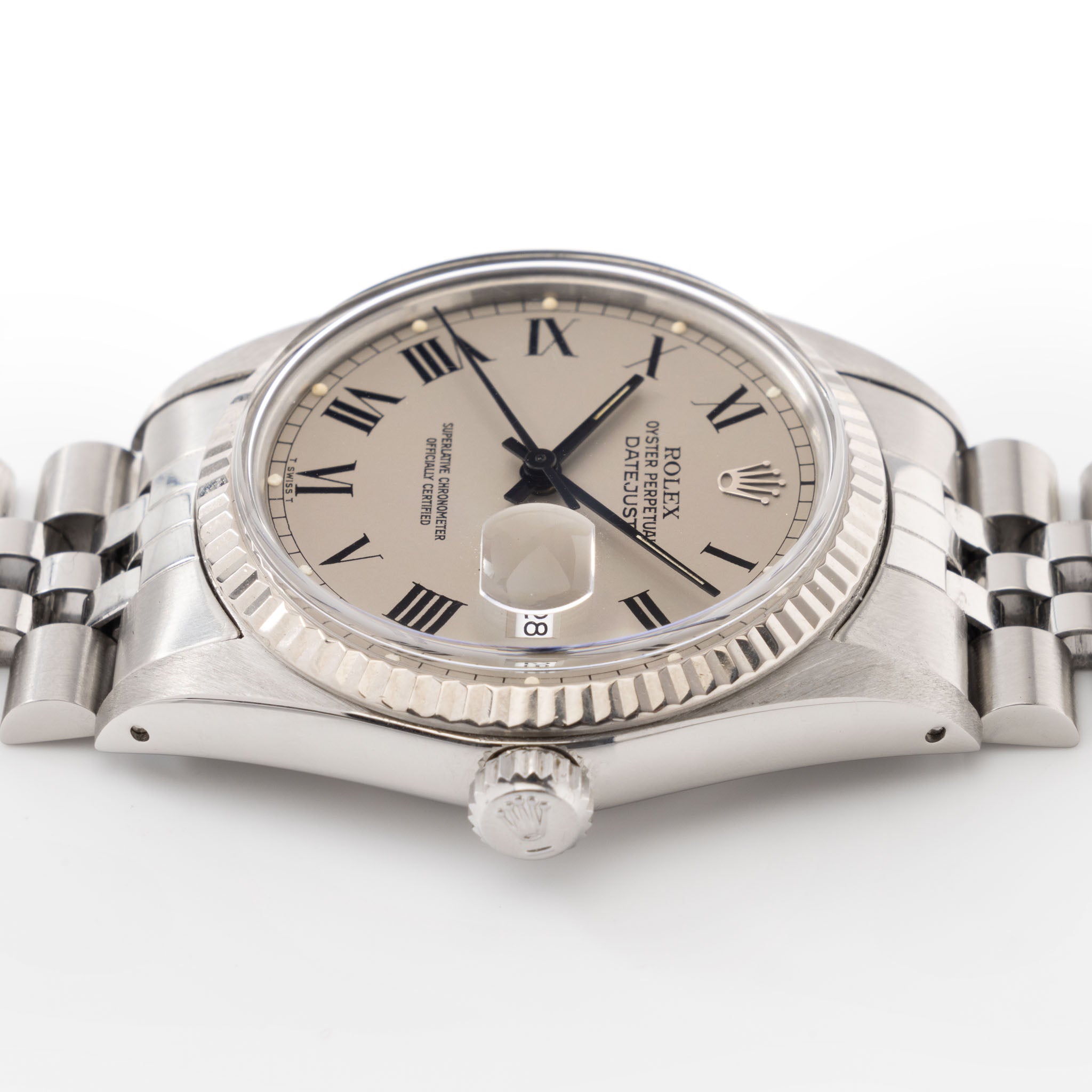 Rolex Datejust 16014 Seltenes Graues Buckley Zifferblatt