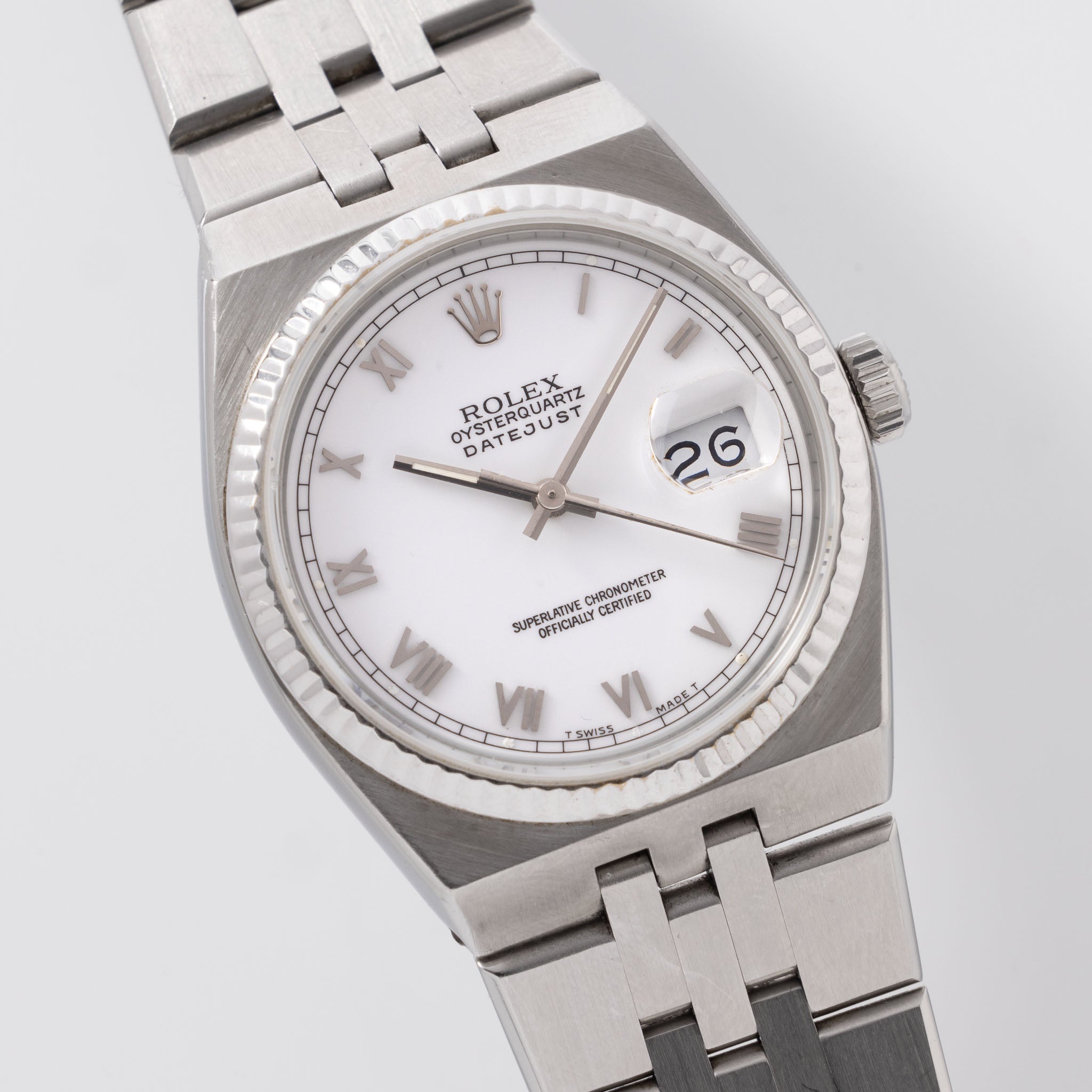 Rolex Oysterquartz Datejust Referenz 17014 Porzellan Zifferblatt