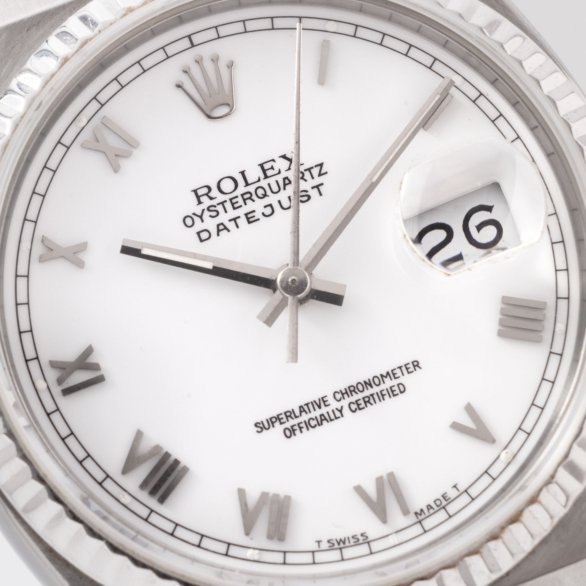 Rolex Oysterquartz Datejust Referenz 17014 Porzellan Zifferblatt