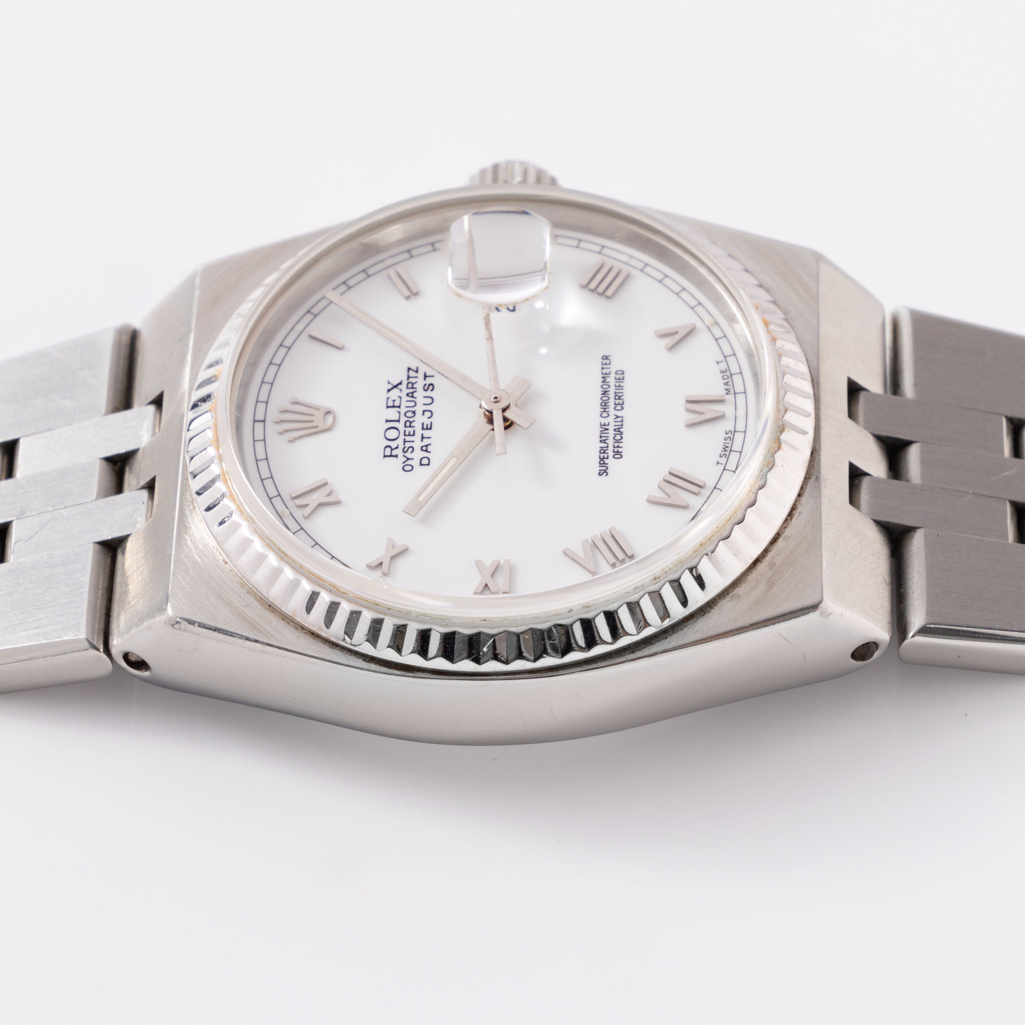 Rolex Oysterquartz Datejust Referenz 17014 Porzellan Zifferblatt